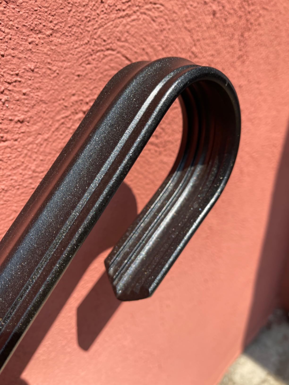 Kenosha Iron 3 Ft Wrought Iron Handrail Staircase Porch Deck Railing- Made in America- Wall Mounted Black Metallic Indoor Outdoor Installation Hardware Included… customer photo 2