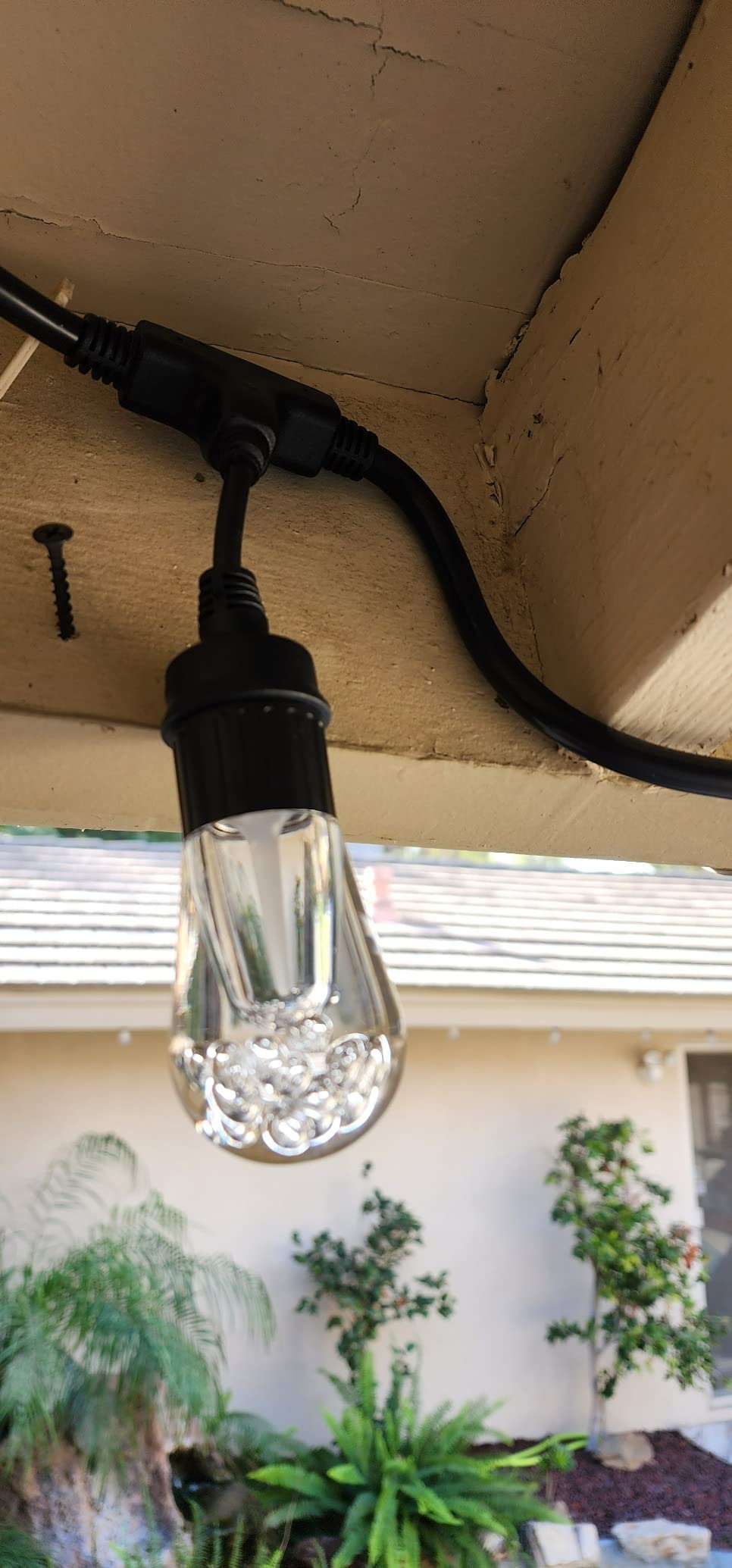 Enbrighten Vintage Outdoor String Lights, 48ft, 24 Bulbs, Remote Control customer photo 1