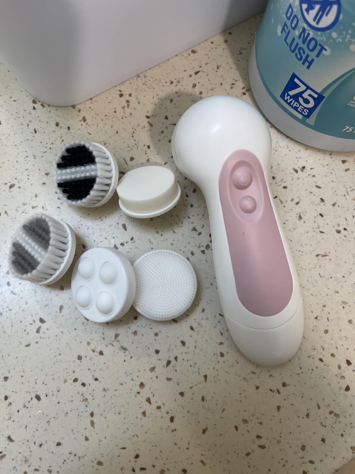 Waterproof Facial Cleansing Spin Brush Set with 5 Exfoliating Brush Heads - Electric Face Scrubber Cleanser Brush by CLSEVXY - Face Brush for Gentle Exfoliation and Deep Scrubbing customer photo 2