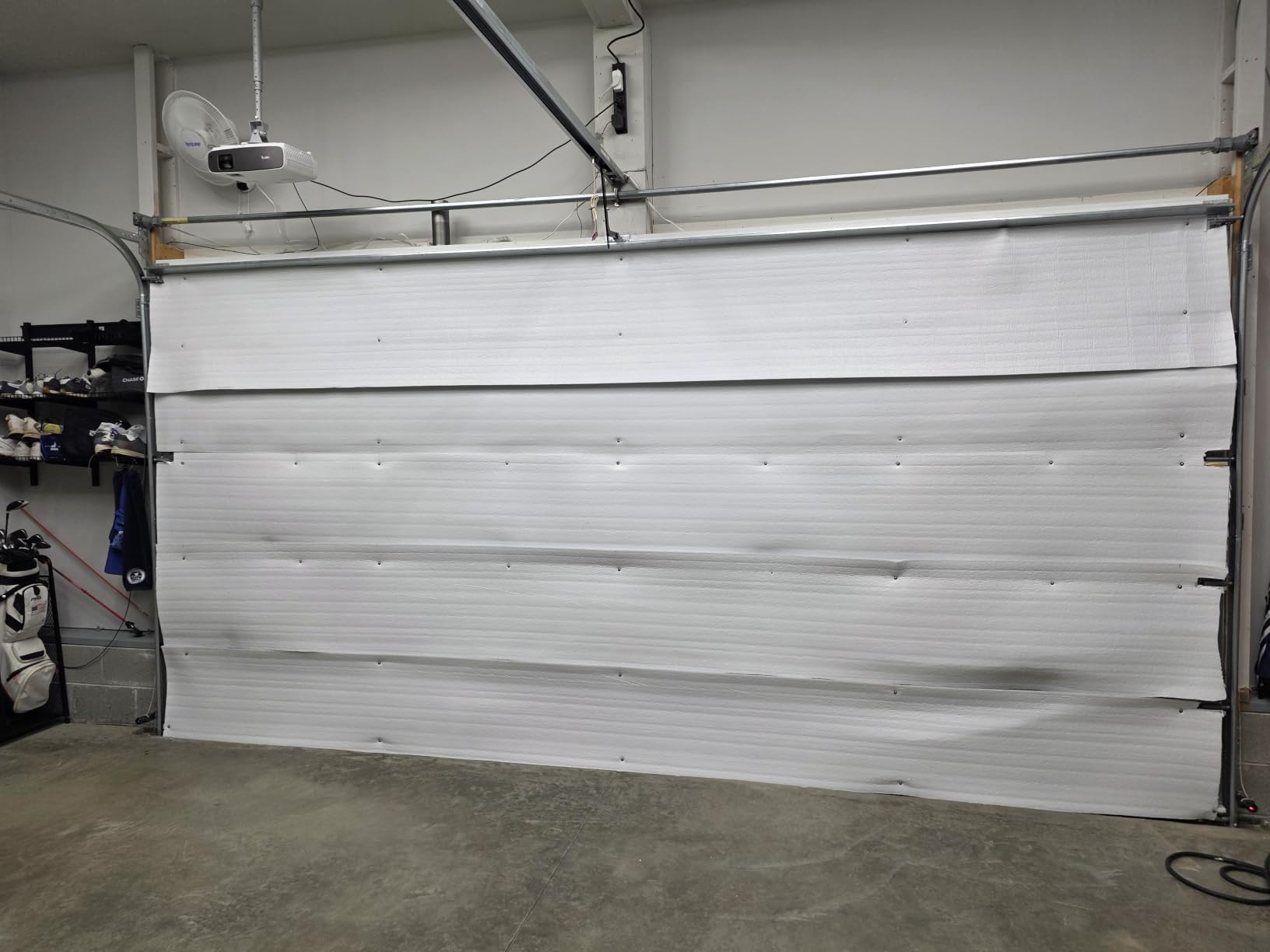 NASA TECH White Reflective Foam Core 2 Car Garage Door Insulation Kit 18FT (WIDE) x 8FT (HIGH) R Value 8.0 Made in USA New and Improved Heavy Duty Double Sided Tape (ALSO FITS 18X7) customer photo 1