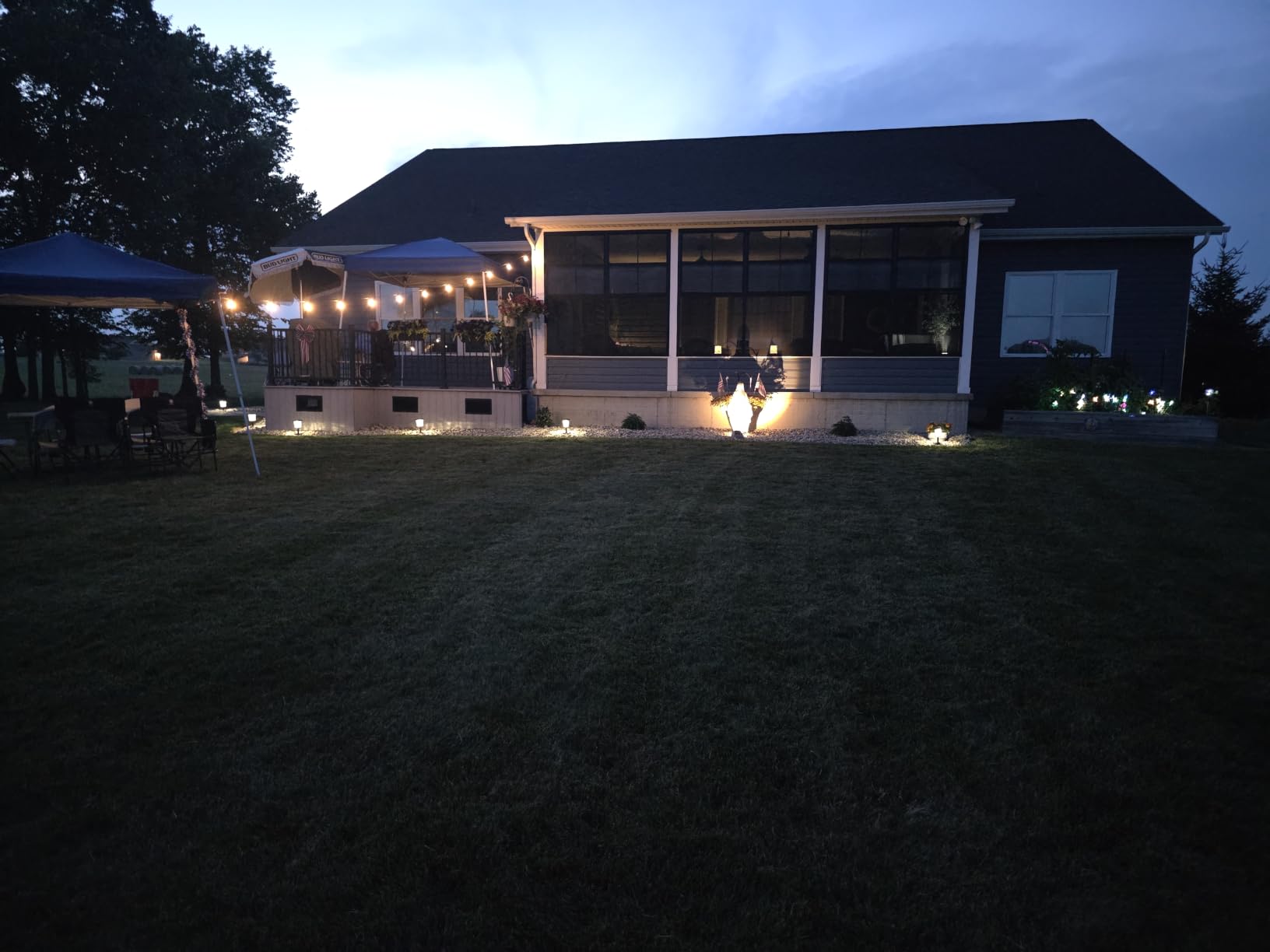 Brightech Ambience Pro Solar Powered Outdoor String Lights -27 ft Commercial Grade Waterproof Edison Patio Lights, Shatterproof LED String Lights for Outside, Porch - 12 Bulbs, 1W Soft White customer photo 1