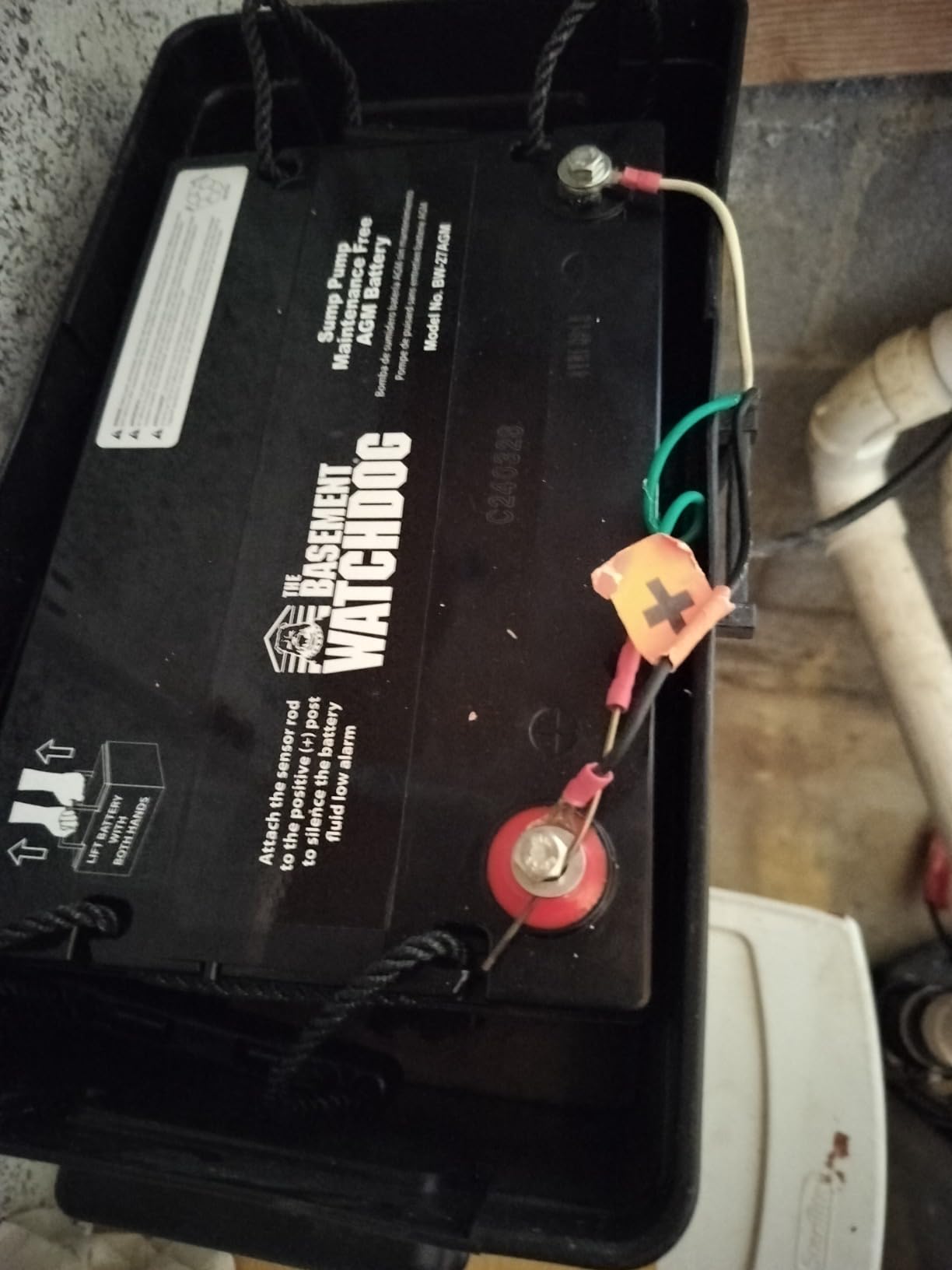 The Basement Watchdog Maintenance Free (AGM) Standby Battery for Backup Sump Pumps (BW-27AGM) customer photo 2