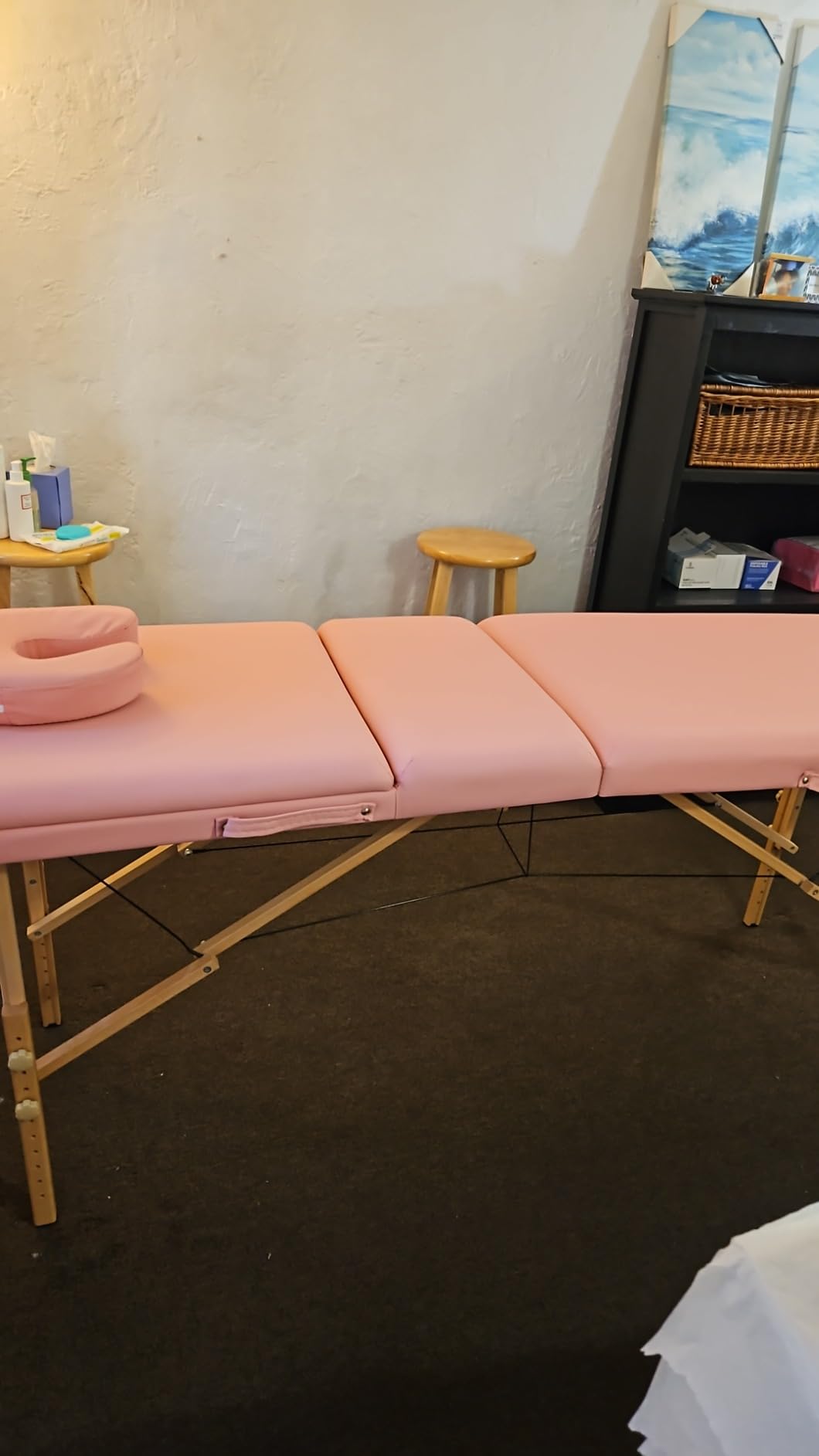 Yaheetech Massage Table Portable Folding Lash Esthetician Tattoo Bed, Black customer photo 2