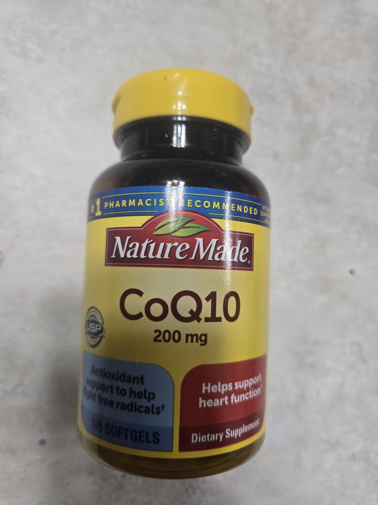 Nature Made CoQ10 200mg Softgels for Heart Health Support, 105 Softgels | Co Q 10 Supplement for Women and Men, Dietary Supplement that Provides Antioxidant Support, 105 Day Supply customer photo 1