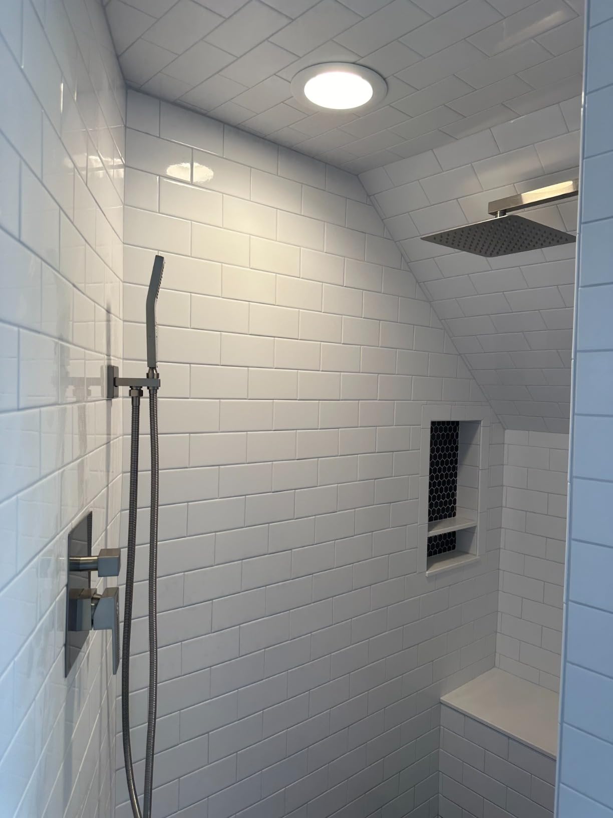 SR SUN RISE Shower Faucet Set 12-Inch Rainfall Shower Head Brushed Nickel customer photo 1