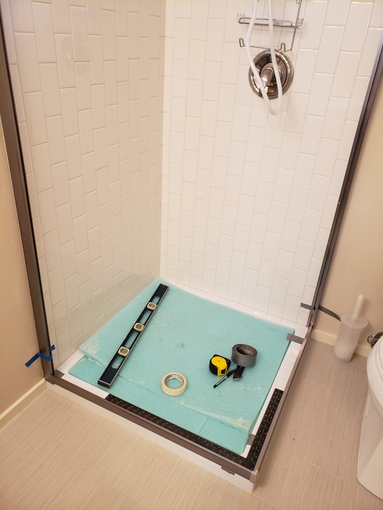 SUNNY SHOWER Corner Shower Enclosure - 1/4 in. Clear Glass Sliding Shower Doors, Framed Shower Enclosure - 36 in. X 36 in. X 72 in., Brushed Nickel Finish - Base Not Included customer photo 1