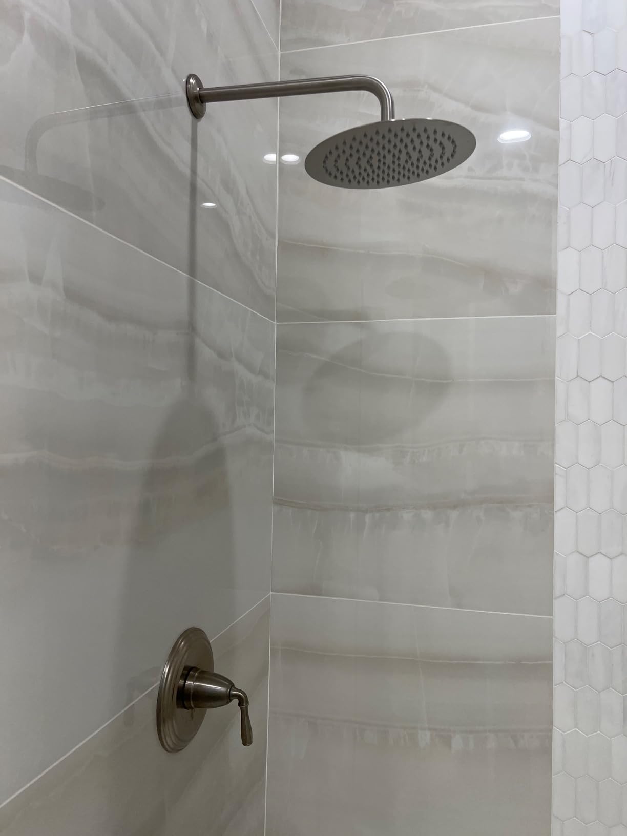 Voolan Rain Shower Head, High Flow Large Rainfall Showerhead Made of All Metal Stainless Steel, Waterfall Body Covering, Universal Wall and Ceiling Mount (12 Inch, Chrome) customer photo 1
