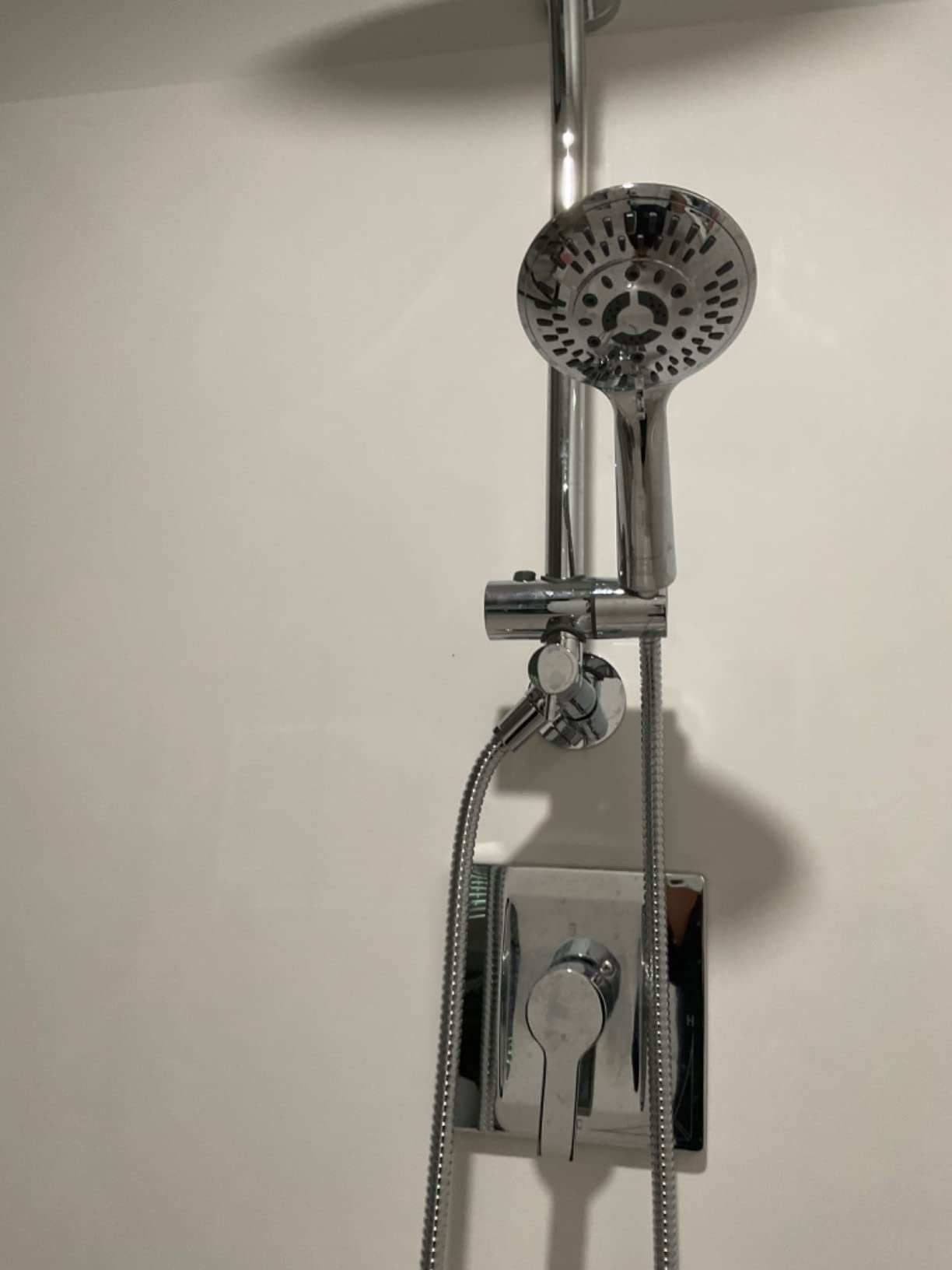 BRIGHT SHOWERS Rain Shower Head with Handheld Combo, Dual Shower System with Slide Bar, Rain Shower System, Adjustable Height, Brass Slide Bar & Diverter, 60 Inch Stainless Steel Hose, Chrome customer photo 2