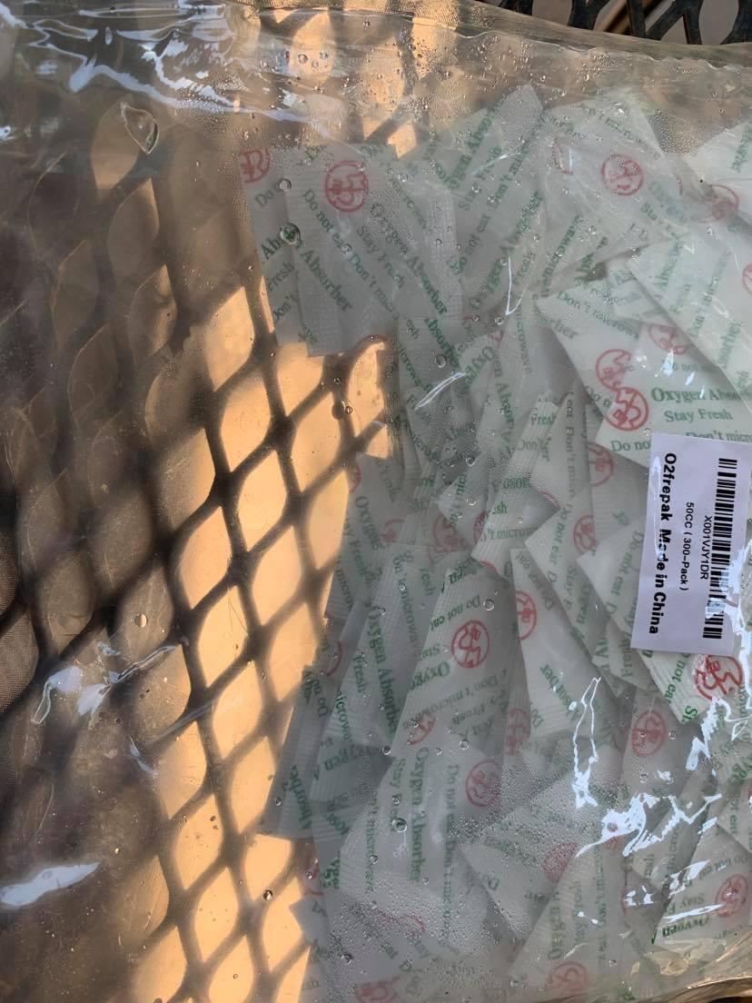O2frepak 200CC(100Packets) Food Grade Oxygen Absorbers Packets Food Storage | Oxygen Absorbers For Food Storage, With Oxygen Indicator In Vacuum Bag customer photo 1