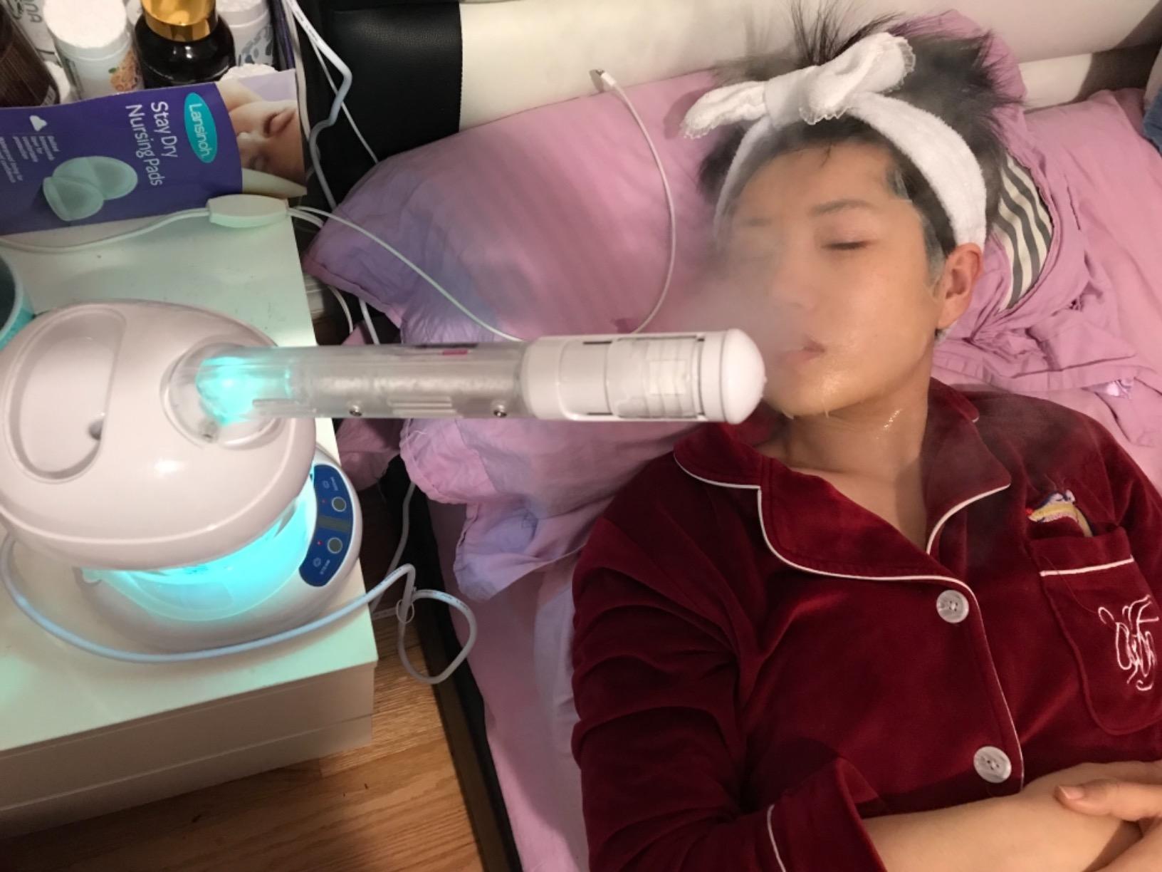 Facial Steamer, Ozone Nano Ionic Face Steamer for Deep Cleaning customer photo 2