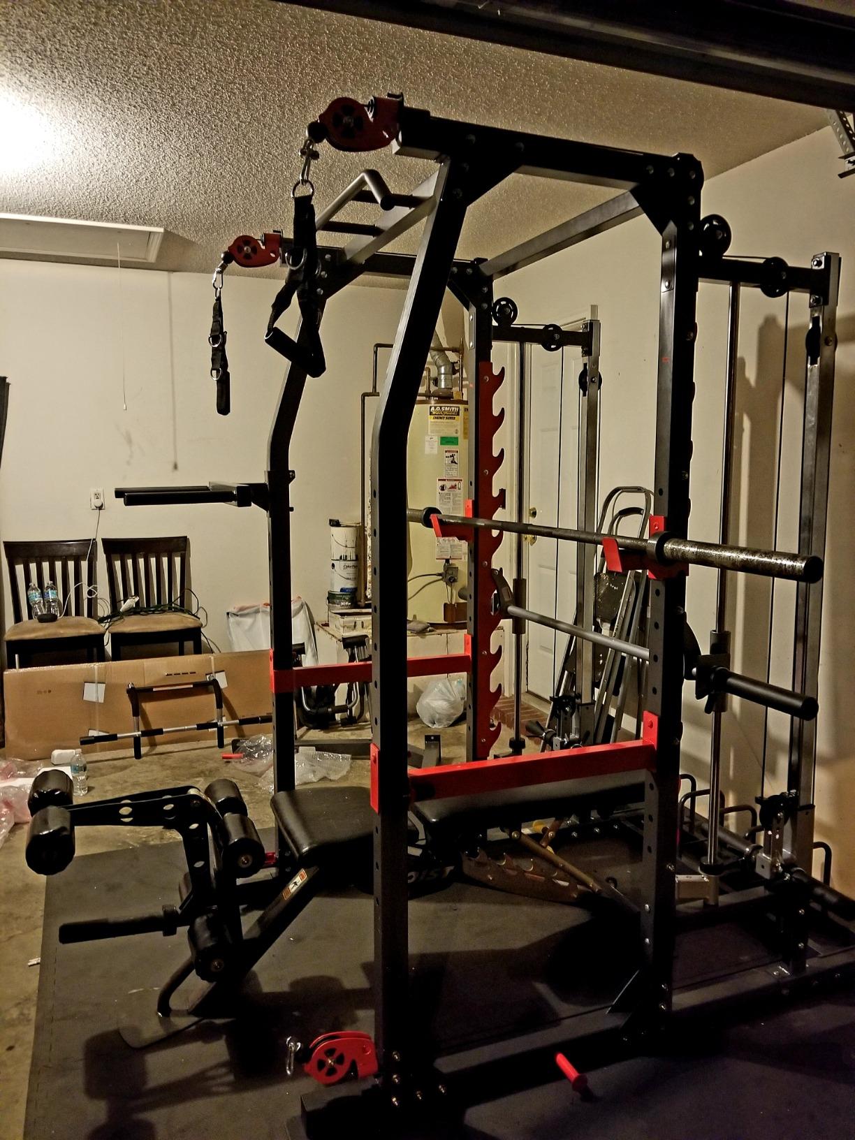 Marcy Smith Machine Home Gym System SM-4903, All-in-One Strength Training Cage with Weight Bench, Pulley, Squat Rack & Workout Station customer photo 1