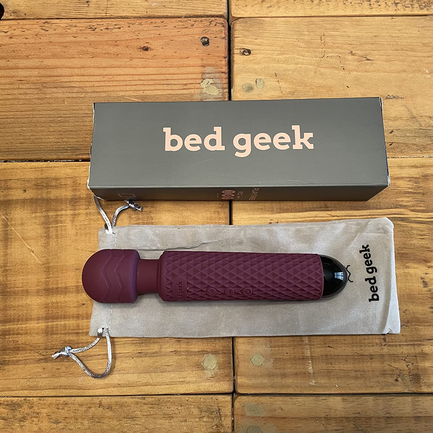 bed geek Handheld Cordless Personal Wand Massager - Waterproof, USB Rechargeable, 20 Vibration Patterns, 8 Speeds, Memory Feature, Skin-Soft Silicone for Ultimate Relaxation Tool customer photo 2