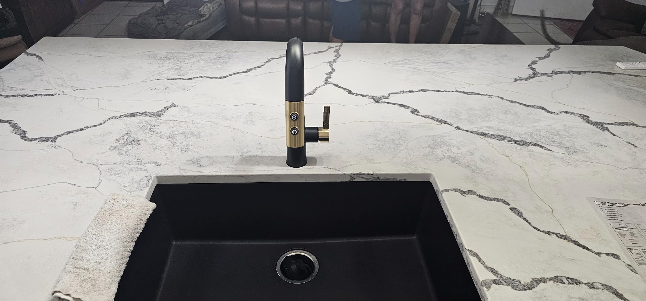 Ruvati 33x22-in Midnight Black epiGranite Drop-in Sink - RVG1080BK customer photo 2