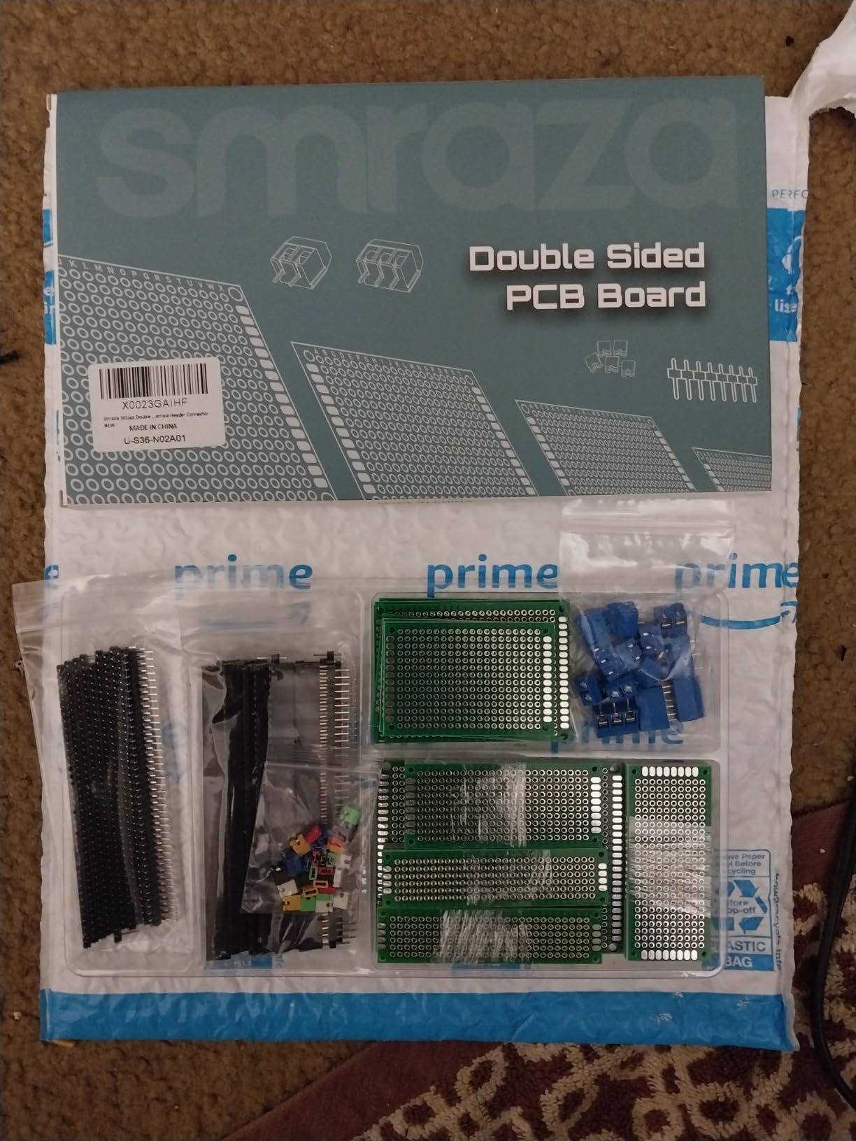 Smraza 104pcs Double Sided PCB Board Kit, Prototype Boards for DIY Soldering and Electronic Project Circuit Boards Compatible with Arduino Kits, 30PCS 40 Pin 2.54mm Male and Female Header Connector customer photo 1