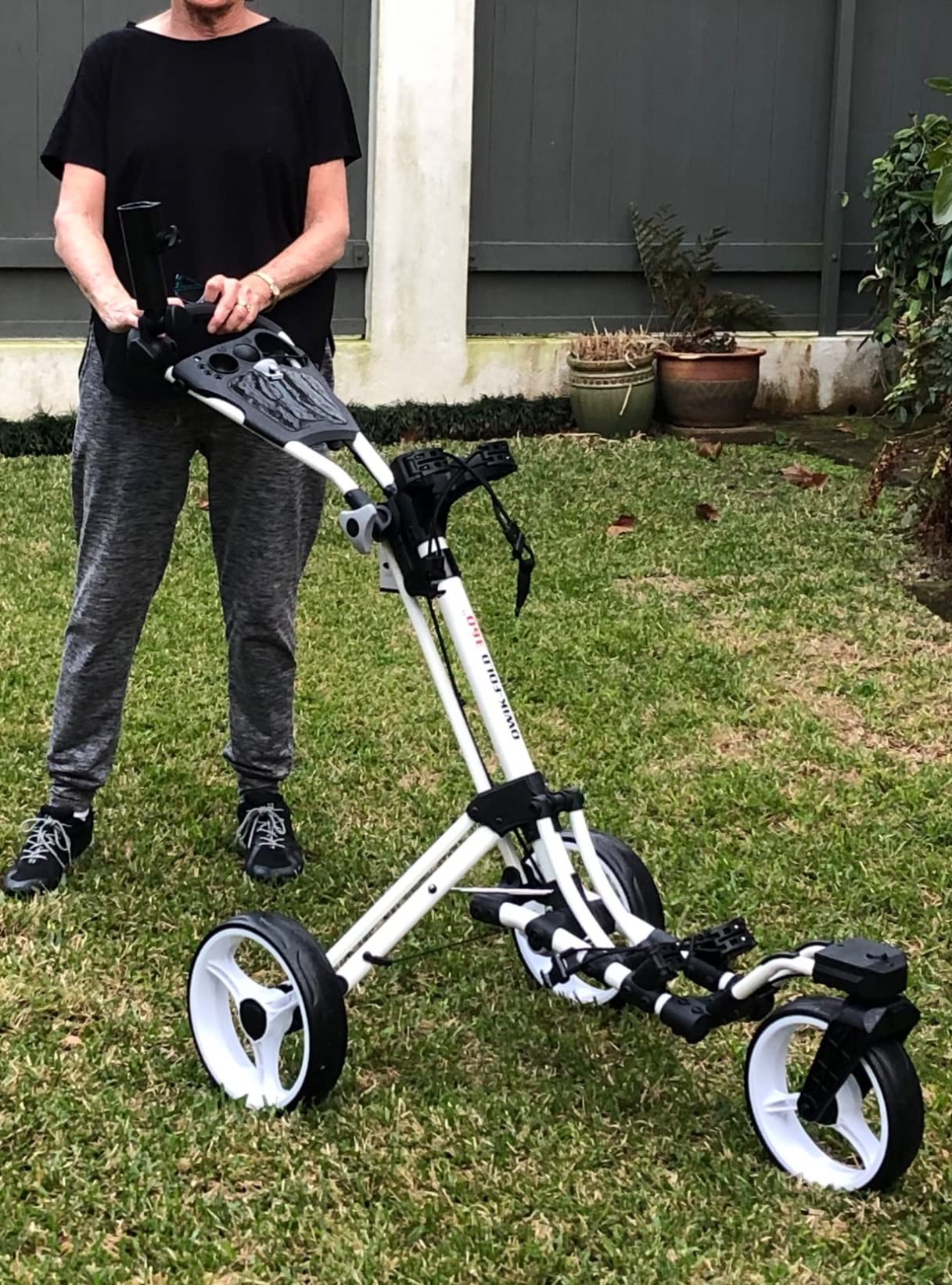 Qwik-Fold - 3-Wheel Golf Push Cart - 360° Swivel Wheel customer photo 1