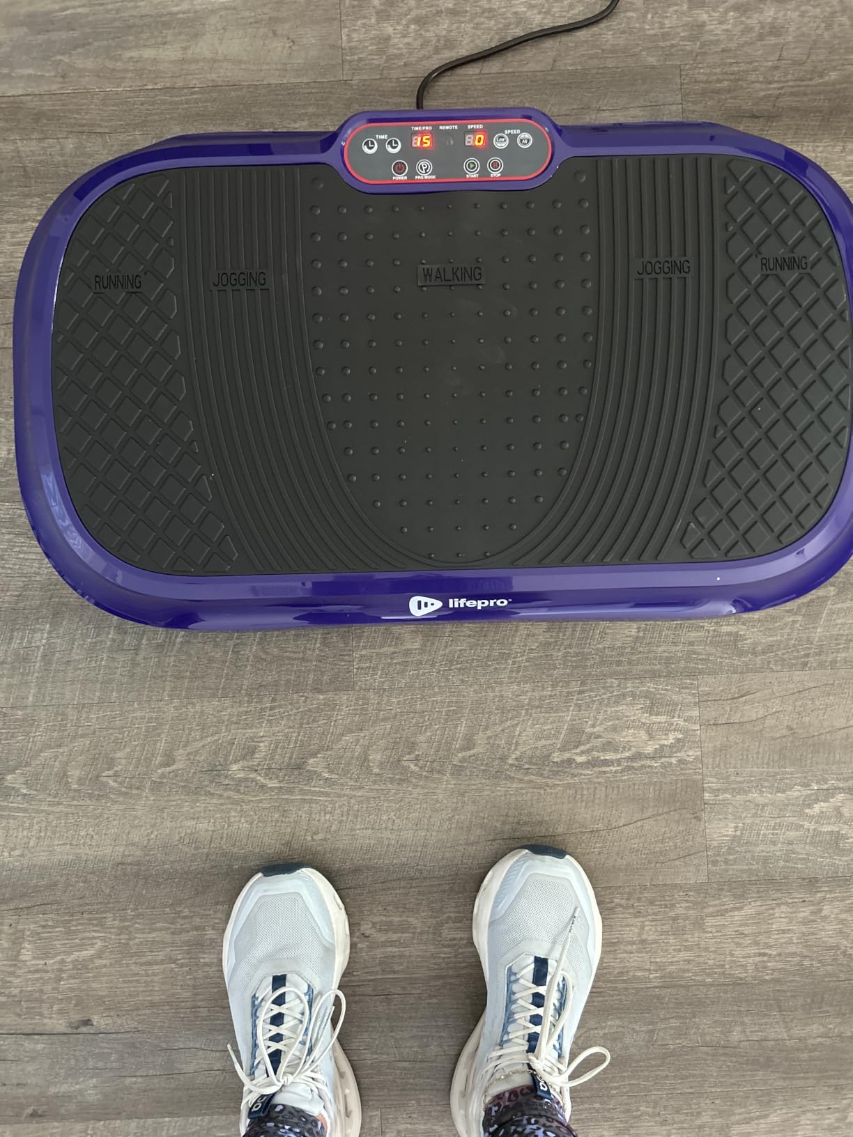 Lifepro Waver Vibration Plate Exercise Machine with 99 Speeds & 10 Presets | Resistance Bands, Non-Slip Surface, 330 lbs Capacity - Vibration Plate for Lymphatic Drainage, Body Toning, Full-Body Workout customer photo 1