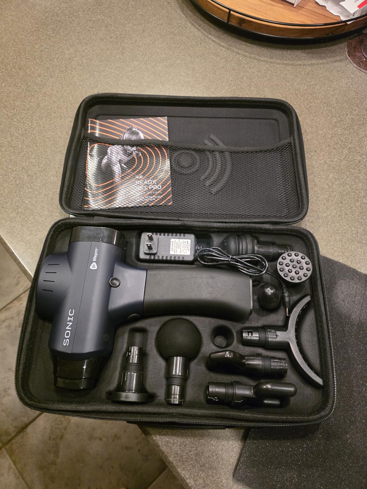 LifePro Sonic Massage Gun Percussion Muscle Massager, 8 Heads & 5 Speeds customer photo 2
