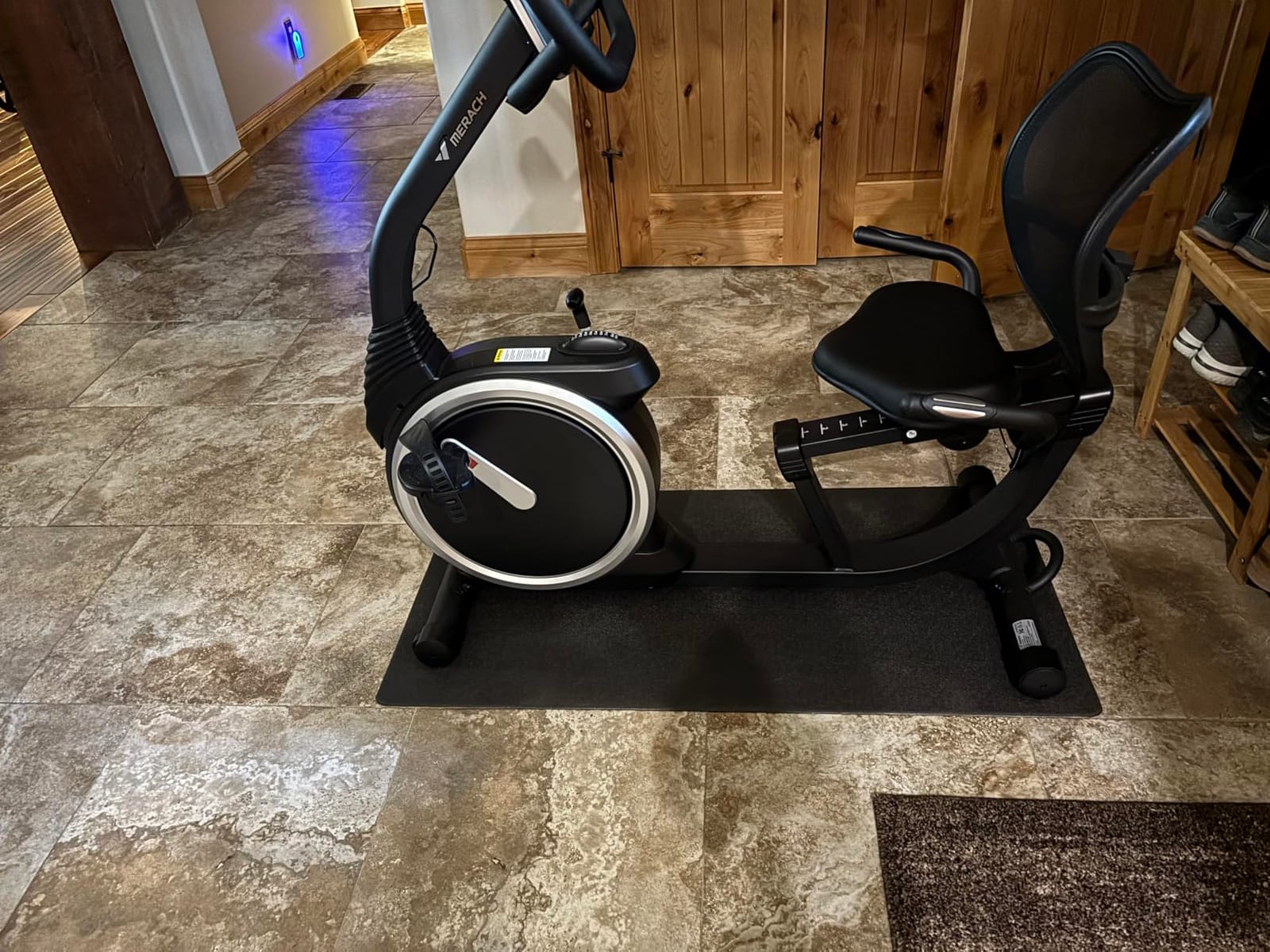 Fitvids High Density 1/4-Inch Thick Gym Equipment Mat, Non-Slip Floor Protection for Heavy Exercise, Treadmill and Bike Mat in Multiple Sizes customer photo 1