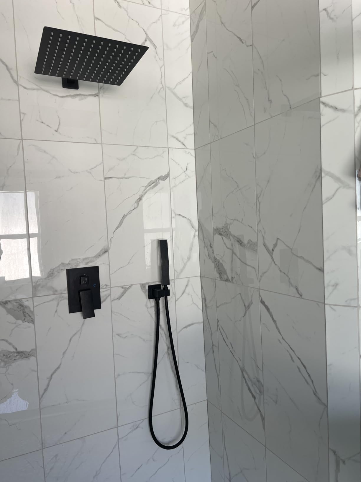 gotonovo Shower Faucet Set with Handheld Spray Matte Black,10'' Head customer photo 1