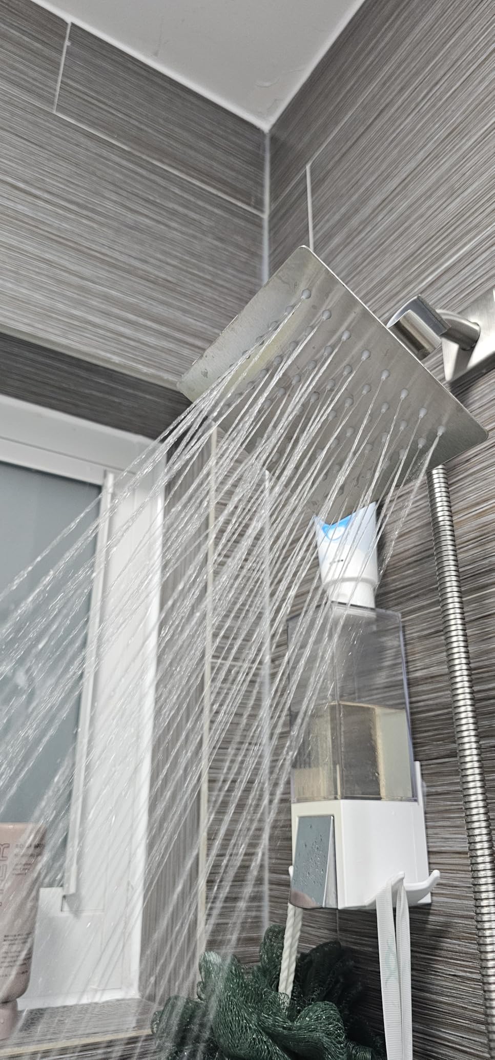 NearMoon Rain Shower Head, High Flow Stainless Steel Square Rainfall Shower, Waterfall Bath Shower Body Covering, Ceiling or Wall Mount (12 Inch, Chrome Finish) customer photo 2