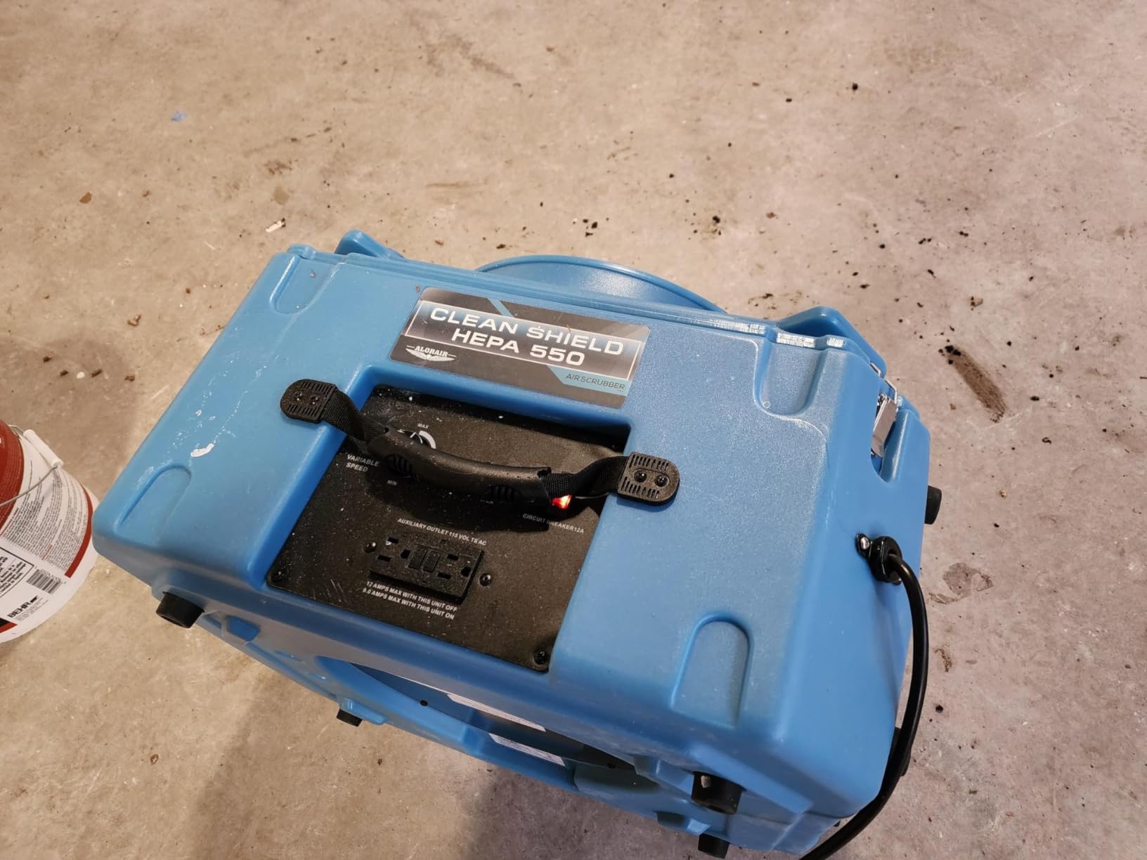 ALORAIR Air Scrubber with 3 Stage Filtration, Clean Shield Hepa 550, Blue, Stackable Negative Air Machine for Commercial, Heavy Duty Air Cleaner with MERV-10 Filter, HEPA Activated Carbon Filter customer photo 1