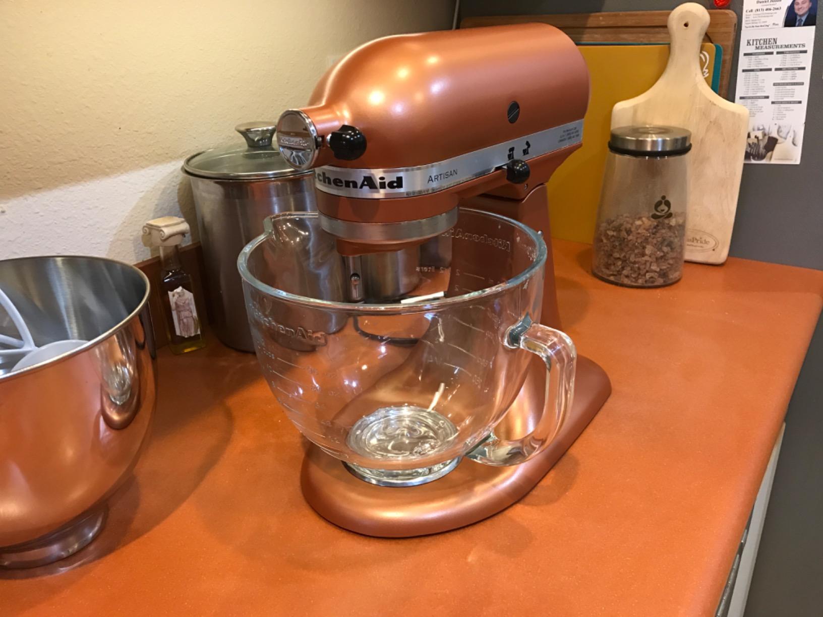 KitchenAid 5 Quart Glass Bowl with Measurement Markings, Lid, KSM5GB customer photo 1