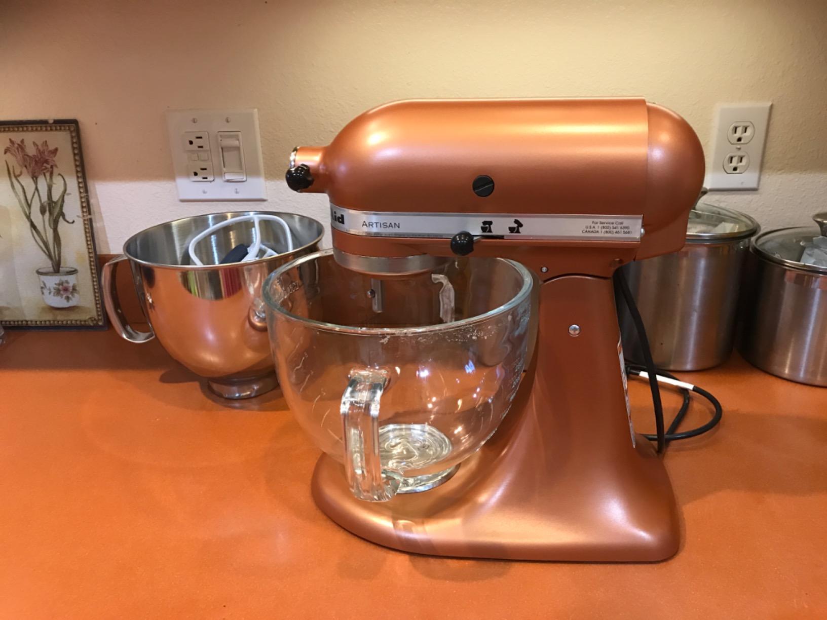 KitchenAid 5 Quart Glass Bowl with Measurement Markings, Lid, KSM5GB customer photo 2