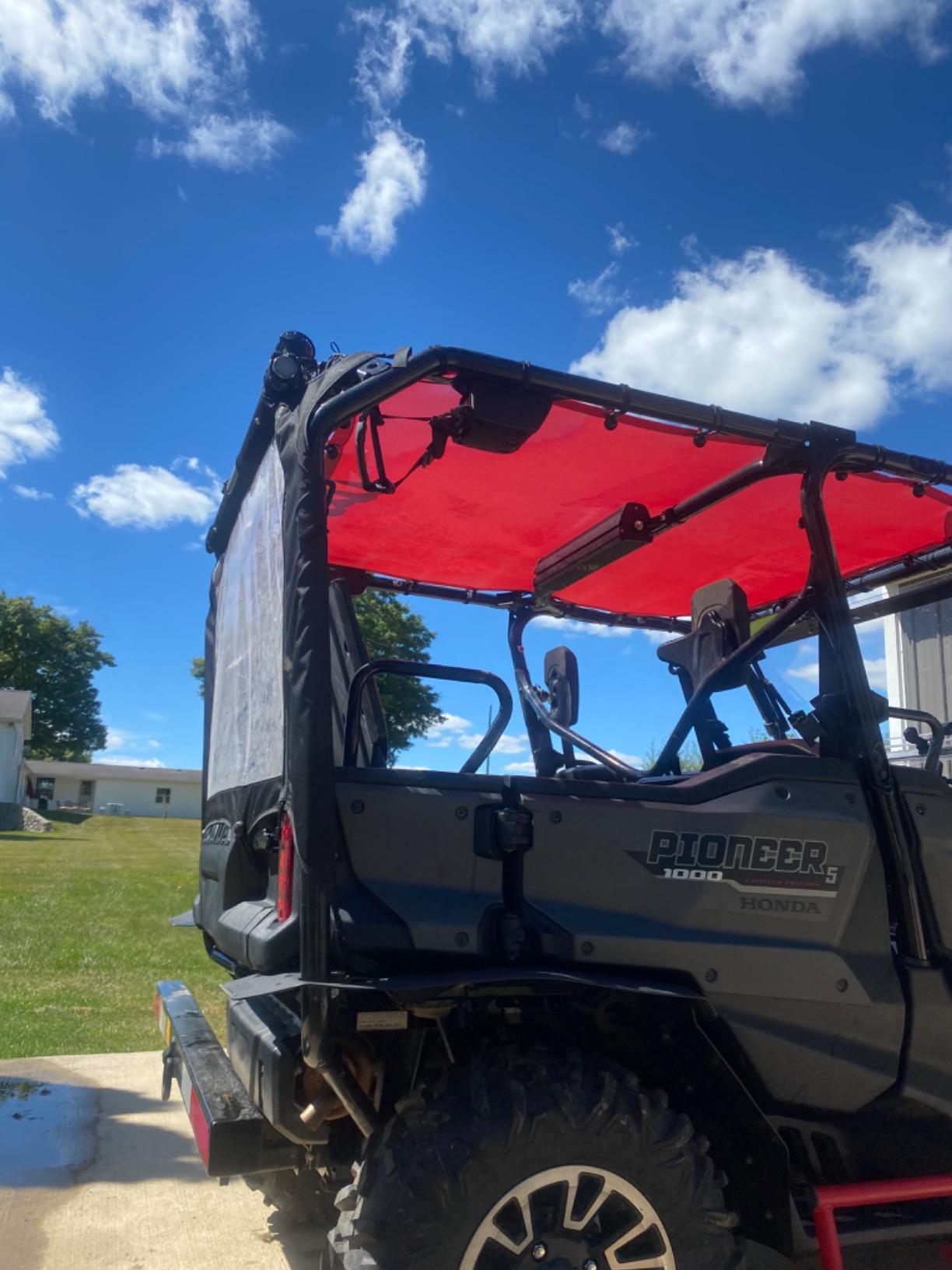Sun Shade Top for Honda Pioneer 1000-5 UTV Mesh Sunshade, Black customer photo 1