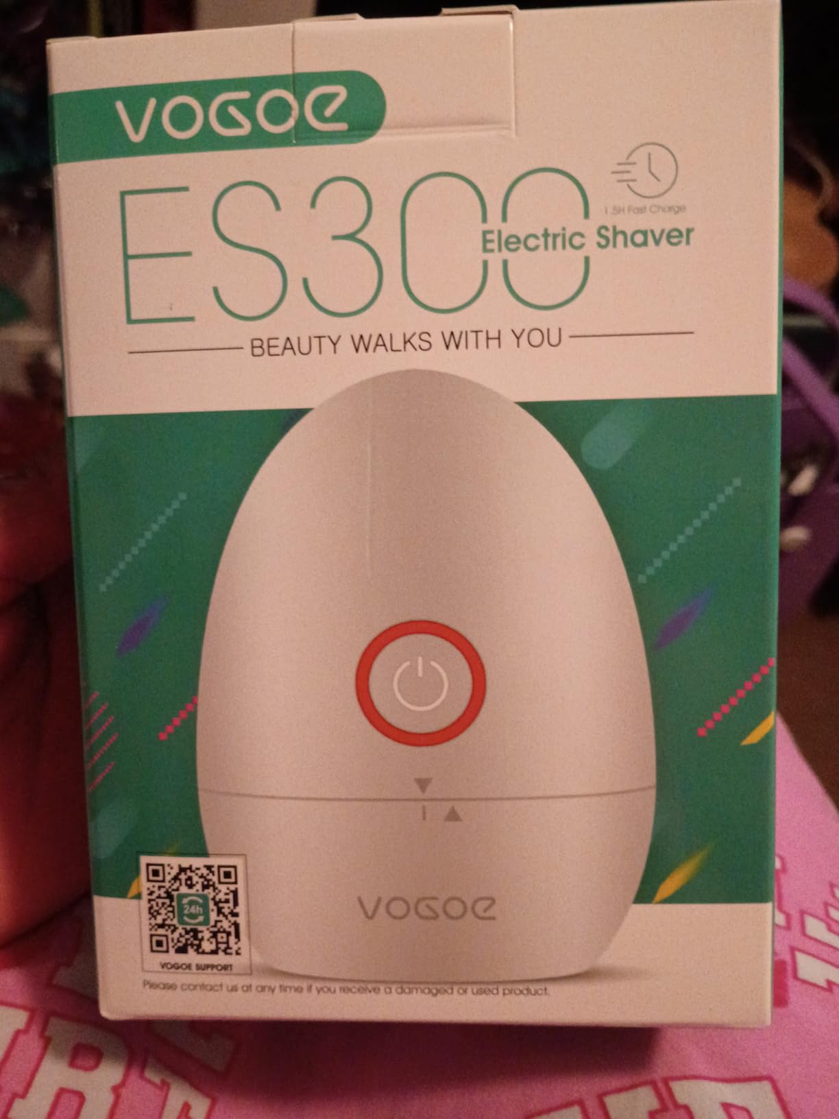 VOGOE Electric Shaver for Women, 3D Floating Blade Rotary Razor, ES300 customer photo 2