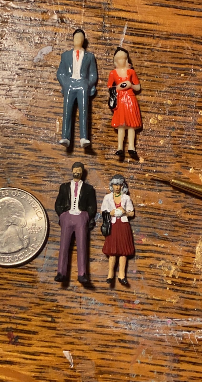 100PCS Model Trains Architectural 1:50 O Scale Painted Figures O Gauge Sitting and Standing People for Miniature Scenes customer photo 2