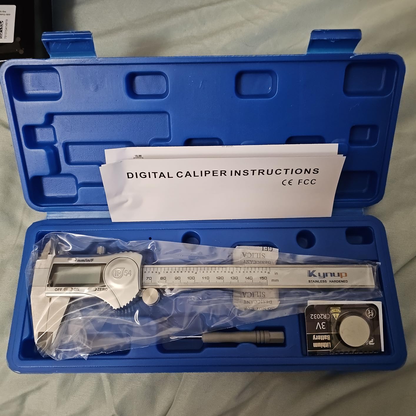 Kynup Digital Caliper, Caliper Measuring Tool, Stainless Steel Micrometer | 6 Inch Dial Vernier Caliper Tool, Inch/Metric/Fraction Conversion, Auto-Off & IP54 Splash Proof for DIY & Industrial Use customer photo 1
