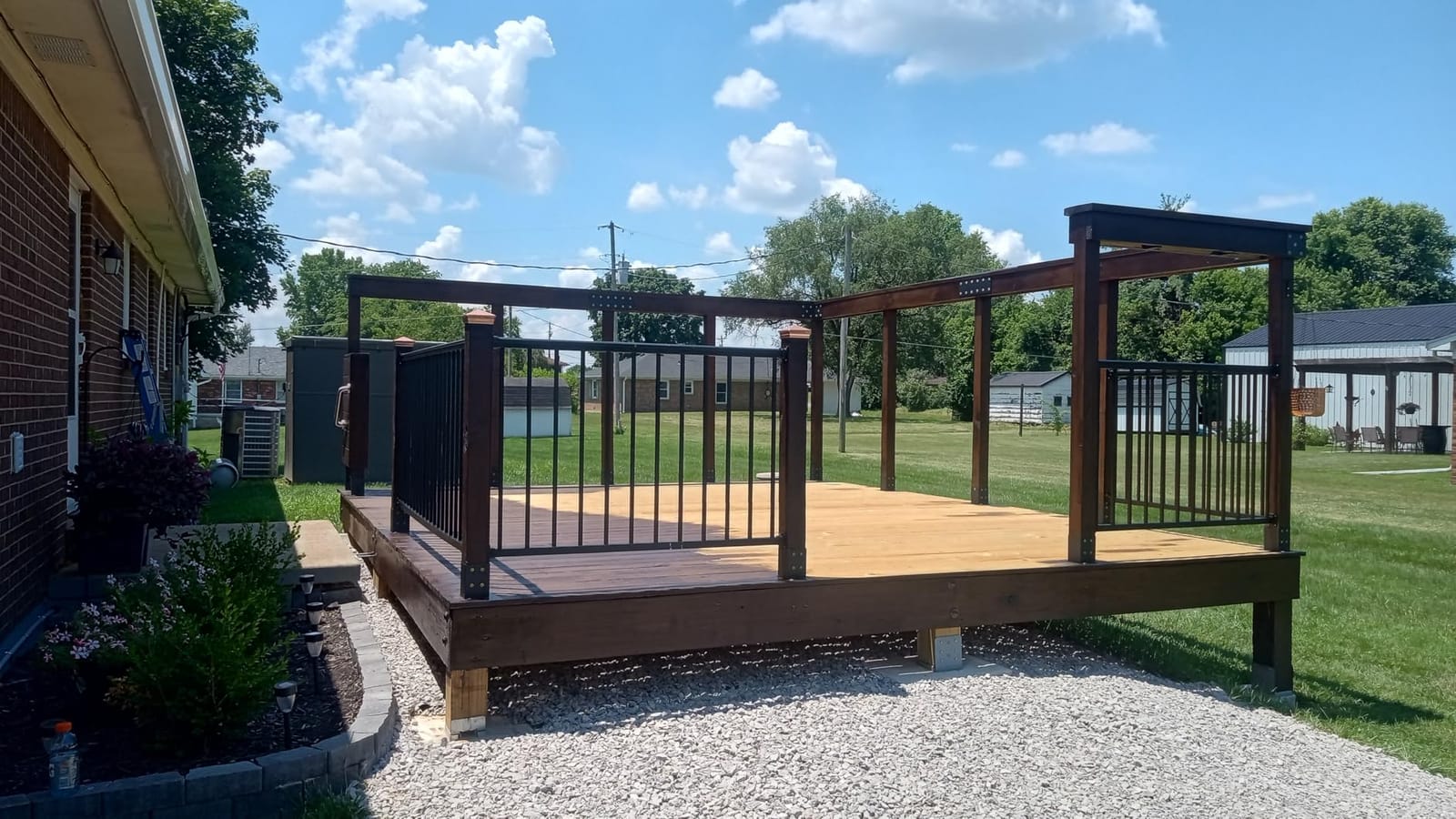 Weatherables 36 in. H x 8 ft. W Stanford Deck Railing Kit – Aluminum Porch & Balcony Railing Kit with Black Powder-Coated Finish, Adjustable Outdoor Hand Rail System customer photo 1