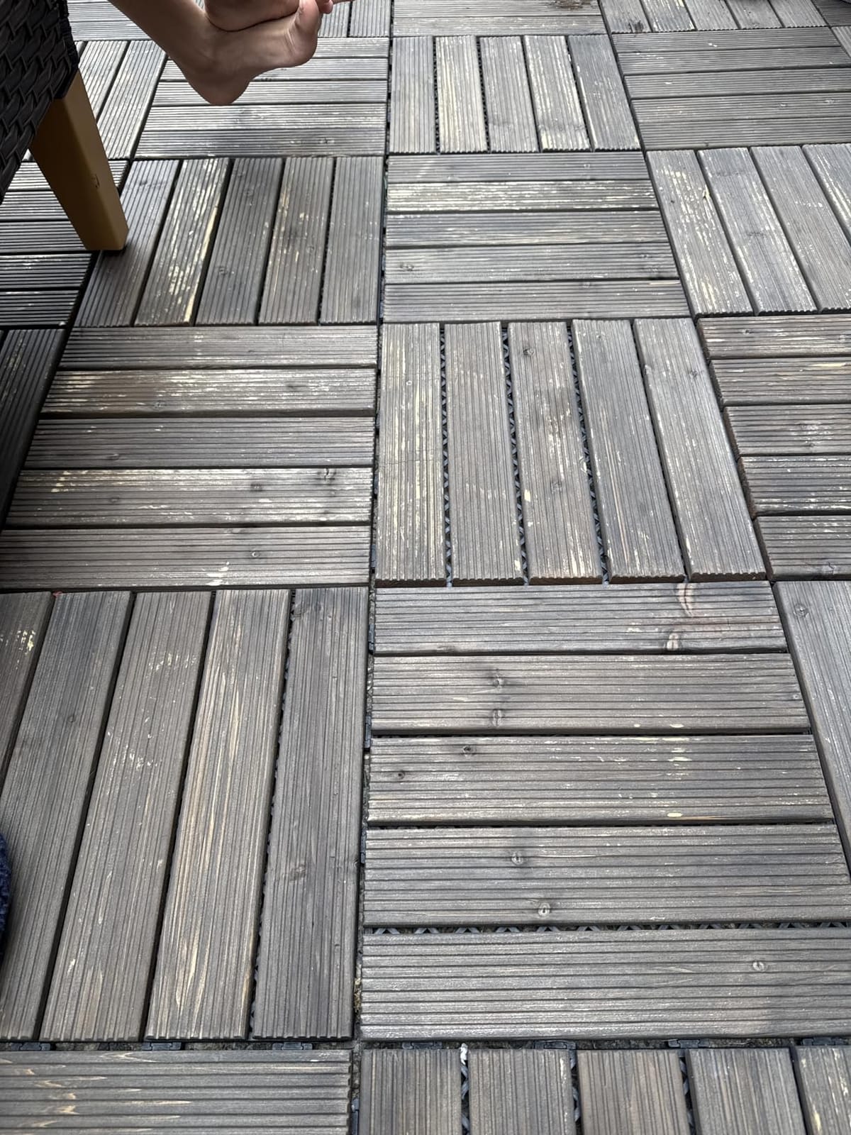 Yaheetech 55PCS Interlocking Deck Tiles Outdoor Patio Floor,Brown customer photo 2