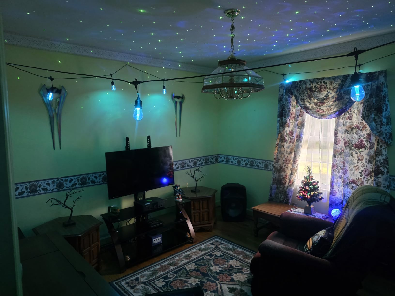 Mlambert 48FT Outdoor Patio RGB Cafe String Lights with Remote, Black customer photo 2