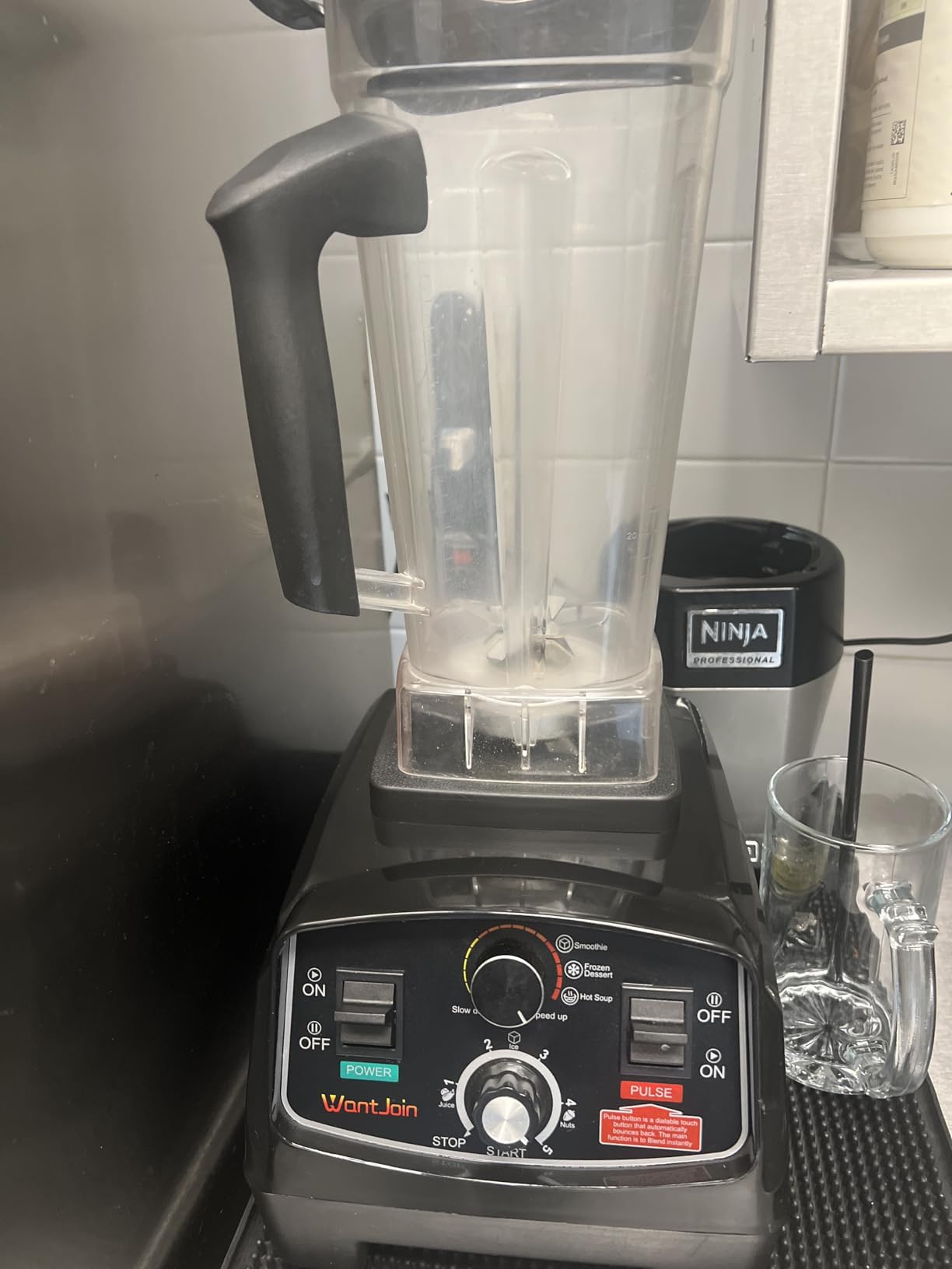 WantJoin Professional Blender, ETL listed 70oz Commercial Blender for kitchen Max 1800W High Power Home and Commercial with Timer, Smoothie Maker 2200ml for Crushing Ice, Frozen Dessert, Soup,fish customer photo 1