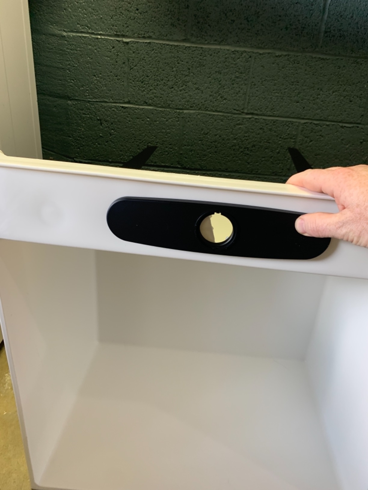 Grey Utility Sink Laundry Tub With High Arc Black Faucet By VETTA - Pull Down Sprayer Spout, Heavy Duty Slop Sinks For Washing Room, Basement, Garage, or Shop, Free Standing Tubs customer photo 1
