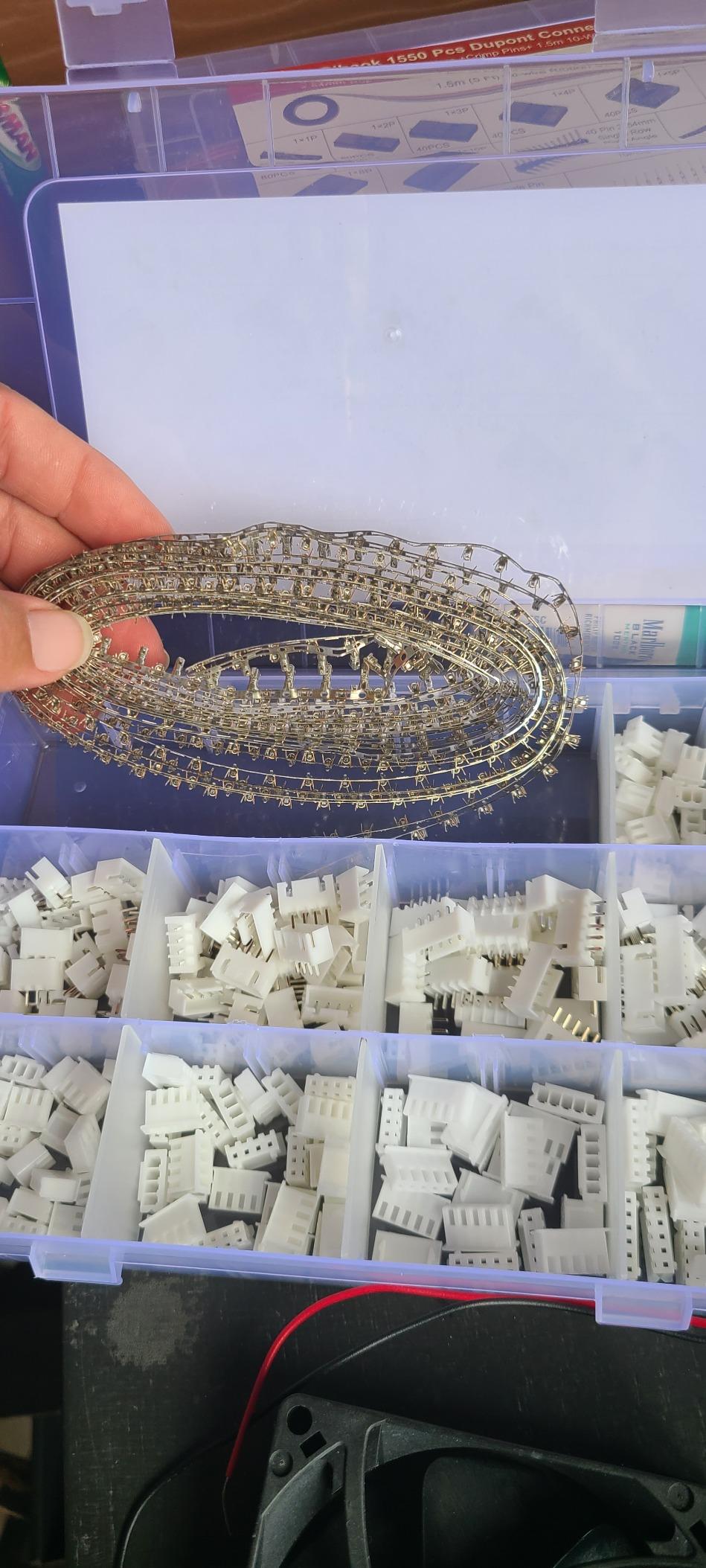 Qibaok Crimping Tool Kit Ratcheting Crimper with 1550PCS 2.54mm Dupont Connectors and 760pcs 2.54mm JST-XH Connectors for AWG 26-20(0.1-0.5mm²) customer photo 2
