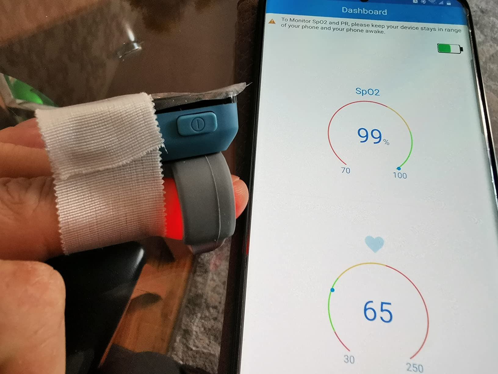 LOOKEE O2-Tracker Ring Continuous Pulse Oximeter - Wearable Oxygen Monitor with Vibration Reminder for Low O2 customer photo 2