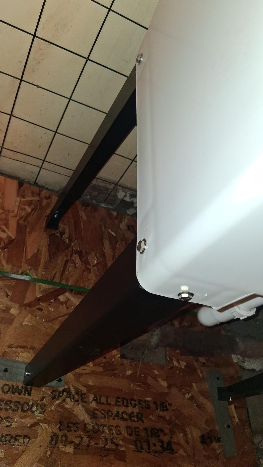 19 Gallon Utility Sink Laundry Tub by JS Jackson Supplies with Adjustable Metal Legs, Ideal for Laundry room, Basement, or Garage Workshop. Heavy Duty Shop Sink. No Faucet Included (White) customer photo 2