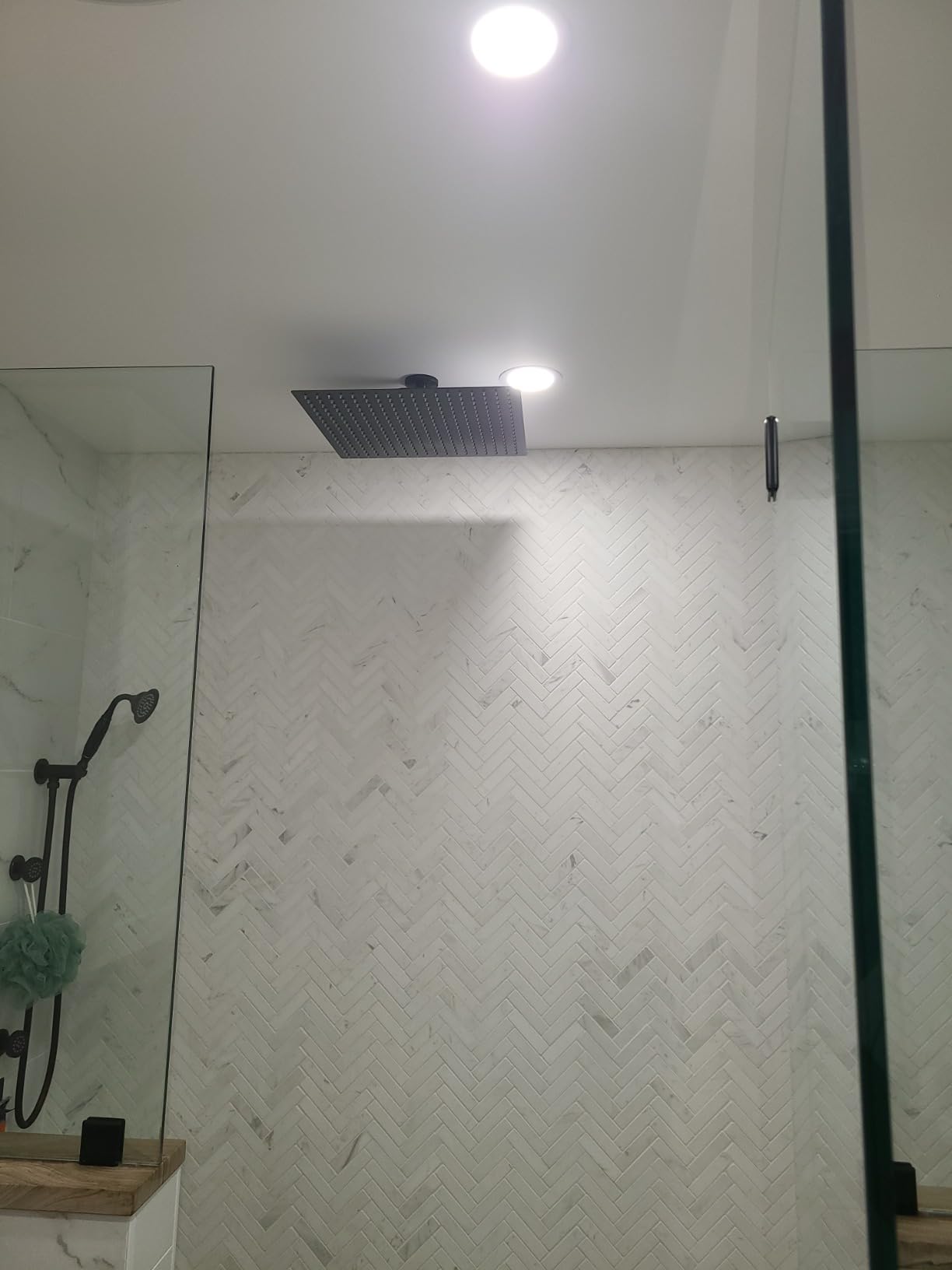 Midanya Square Rain Shower Head,High Pressure,Matte Black 12 Inch customer photo 1