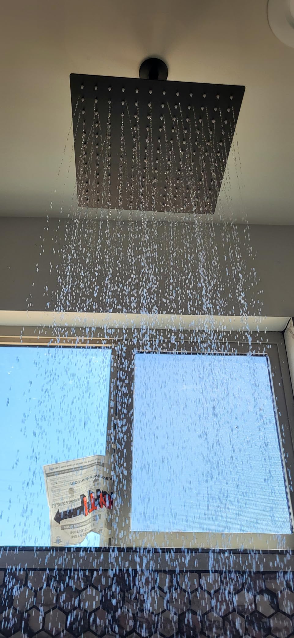 Midanya Square Rain Shower Head,High Pressure,Matte Black 12 Inch customer photo 2