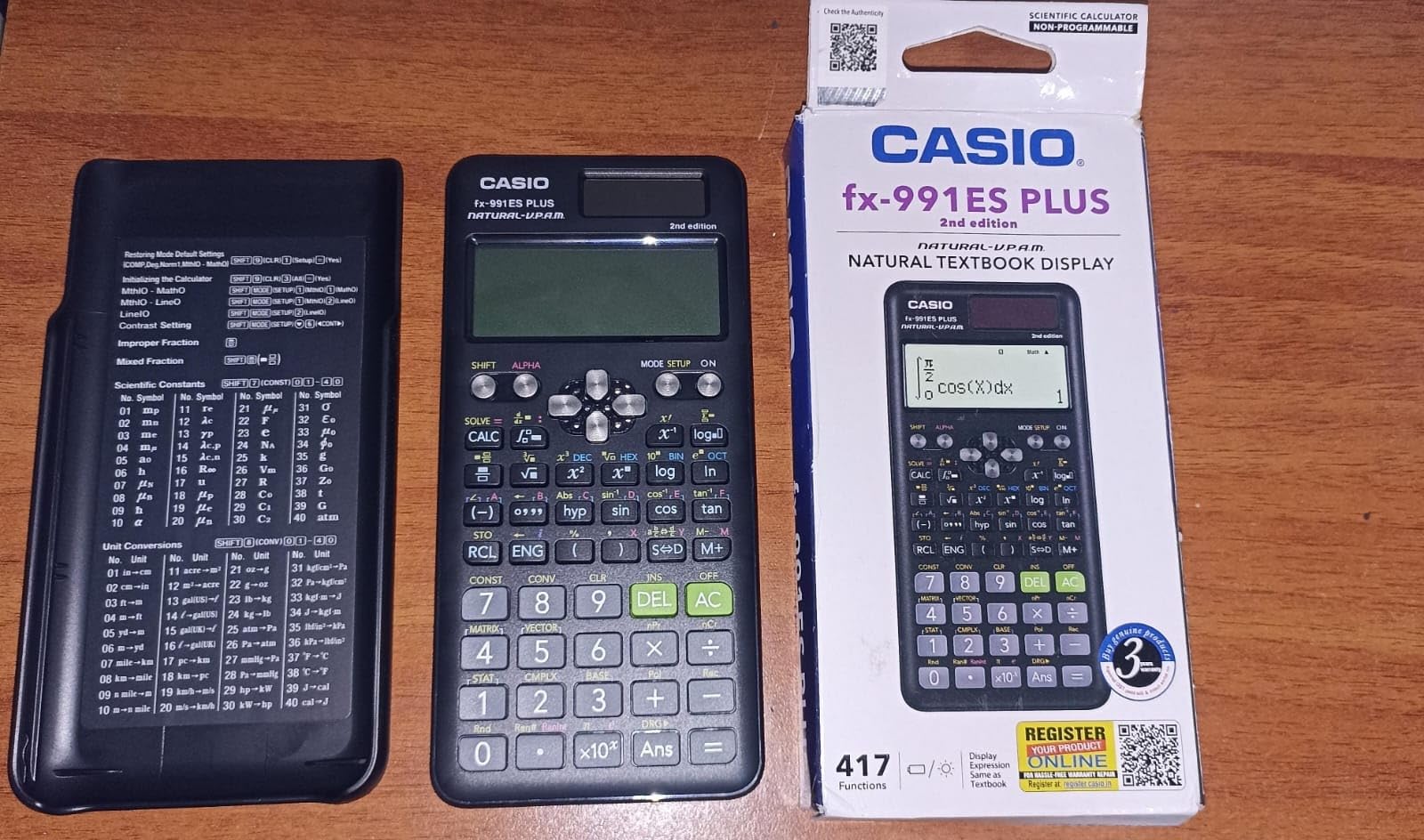 Casio fx-991ES Plus 2 Scientific Calculator with 417 Functions and Display, Natural customer photo 2