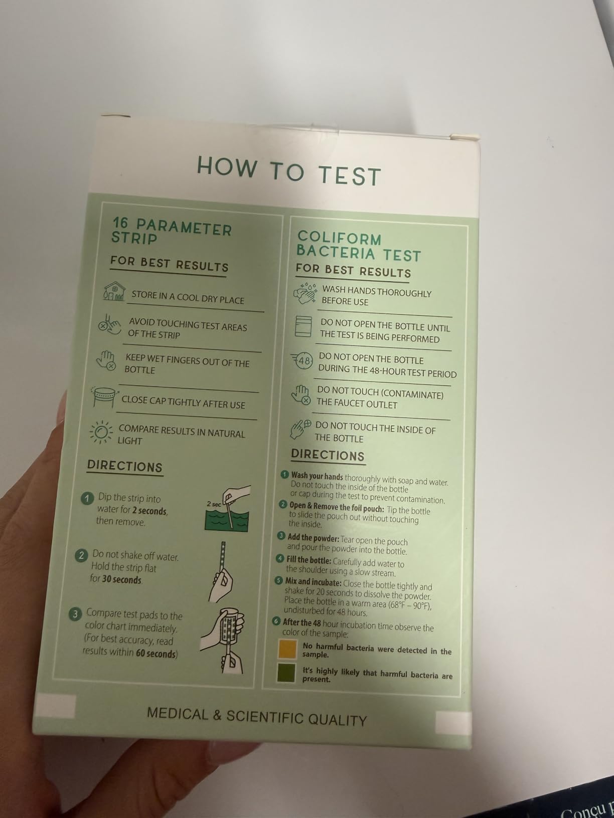 Varify 17in1 Complete Drinking Water Test Kit - 100 Strips + 2 Bacteria Tester Kits - Well, Tap, Home, City Water Testing Strip for Lead, Alkaline, Chlorine, Hardness, Iron, Fluoride, Copper & More customer photo 1