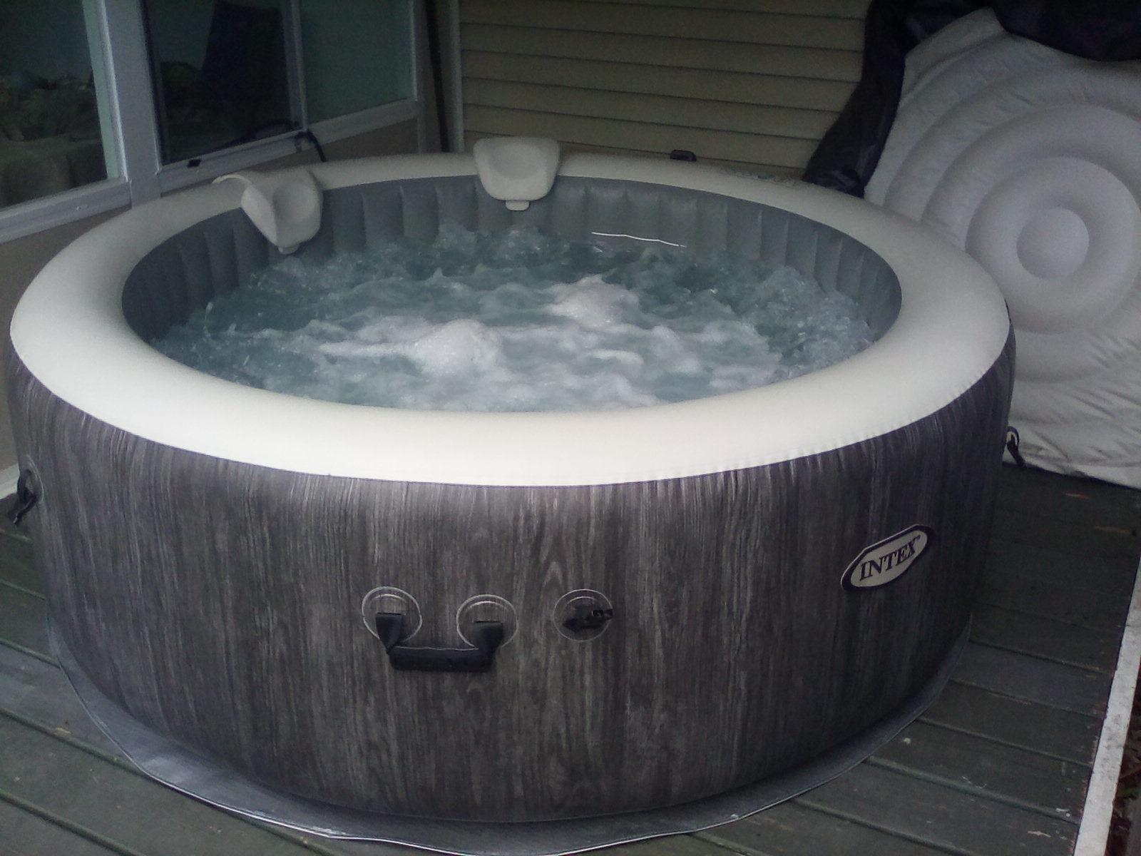 INTEX 28439E 4-Person PureSpa 77in X 28in Greywood Deluxe Set Inflatable Hot Tub customer photo 2