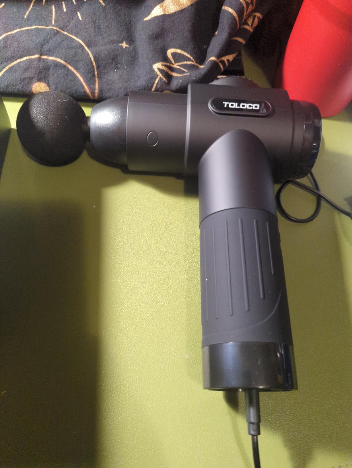 TOLOCO Massage Gun, Deep Tissue Back Massage for Athletes for Pain Relief, Percussion Massager with 10 Massages Heads & Silent Brushless Motor, Relaxation Gifts for Men Women, Black customer photo 1