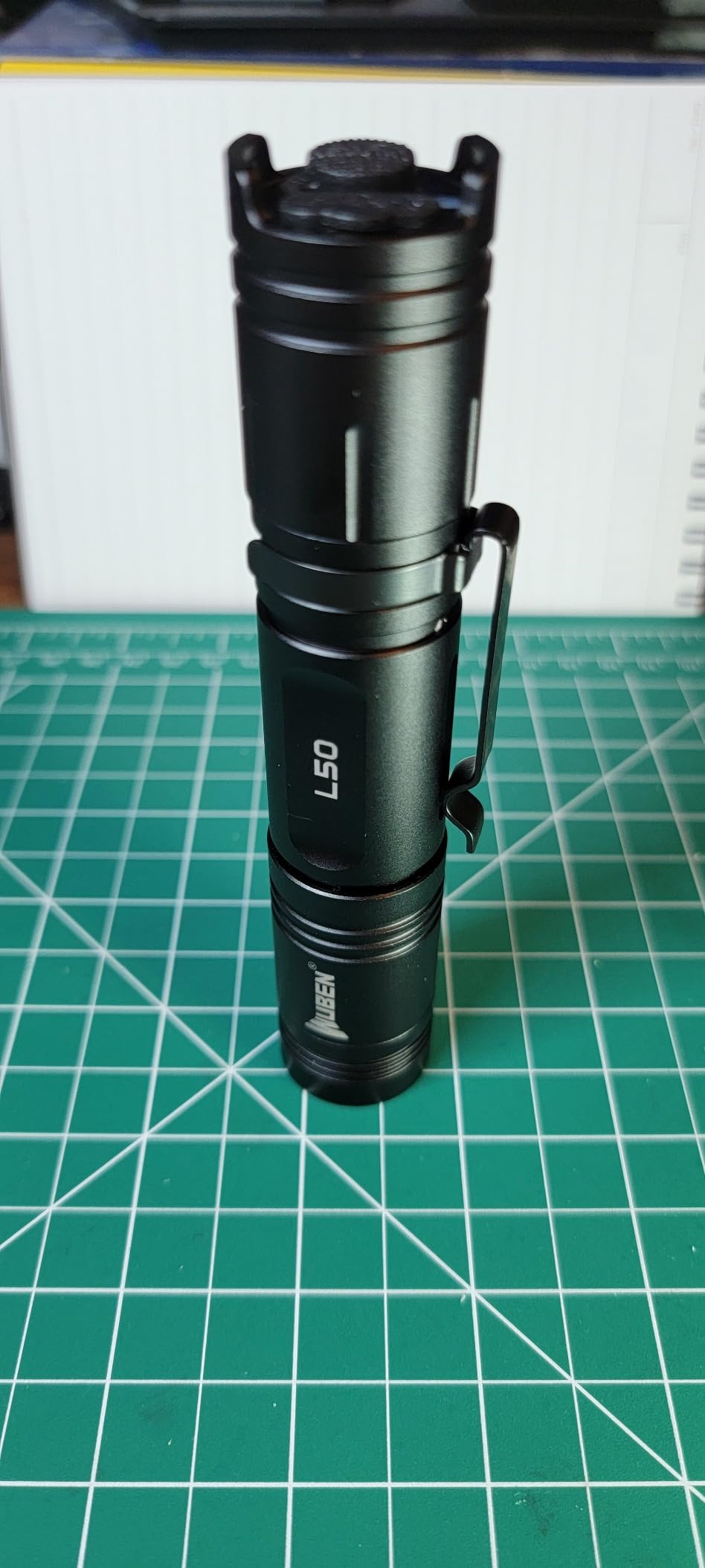 WUBEN L50 Rechargeable Tactical Flashlight, 1200 High Lumens Super Bright Handheld Flashlight, IP68 with 5 Mode Pocket Light, LED Tail Switch Flash Light for Emergency Camping Home Inspection Repair customer photo 1