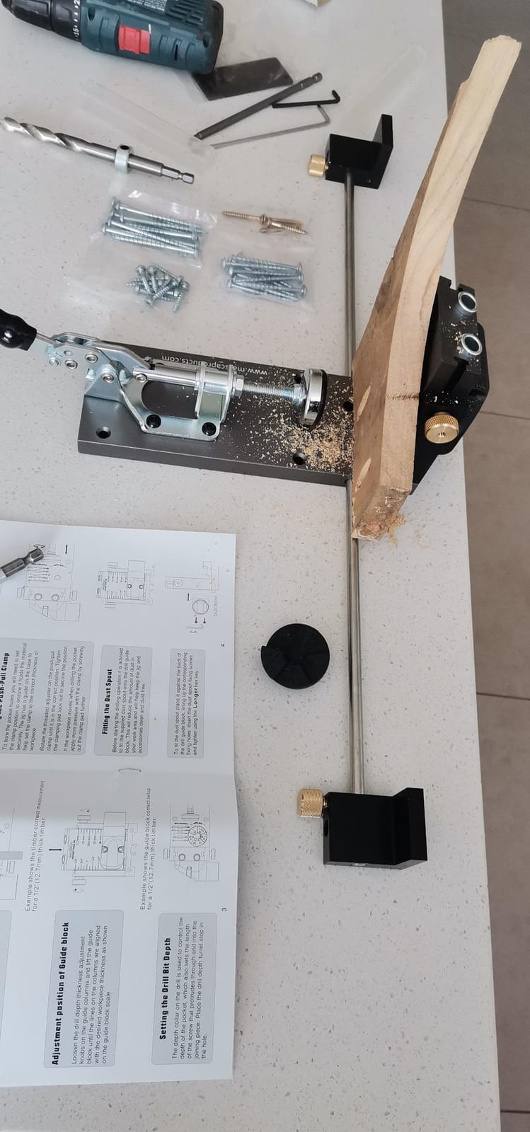 Massca Aluminum Pocket Hole Jig System Pro M2 Adjustable & Easy to Use Joinery Woodworking Tool For DIY Carpentry Projects customer photo 2