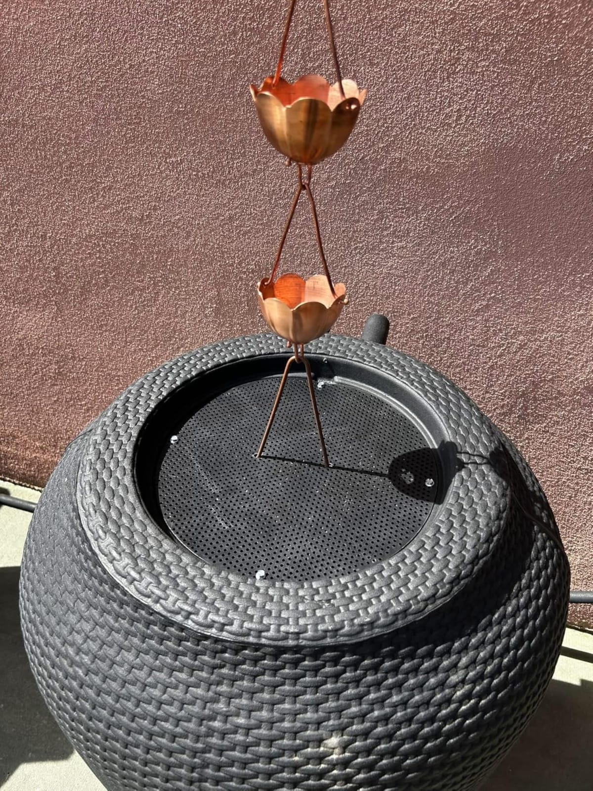 Rain Chains Direct - Flutes Rain Chain - 8.5 FT - Pure Solid Copper - Premium Rain Chains for Gutters customer photo 1