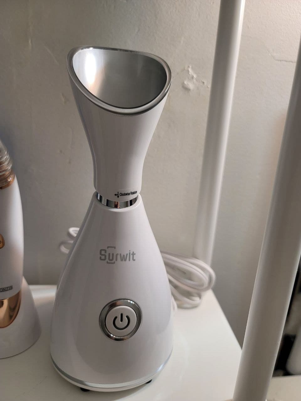 GETANYE Nano Ionic Face Steamer - 10X Penetration for Facial, Unclogs Pores, Moisturizing Spa Humidifier with Free Blackhead Remover Kit, Hair Band, Face Brush customer photo 2