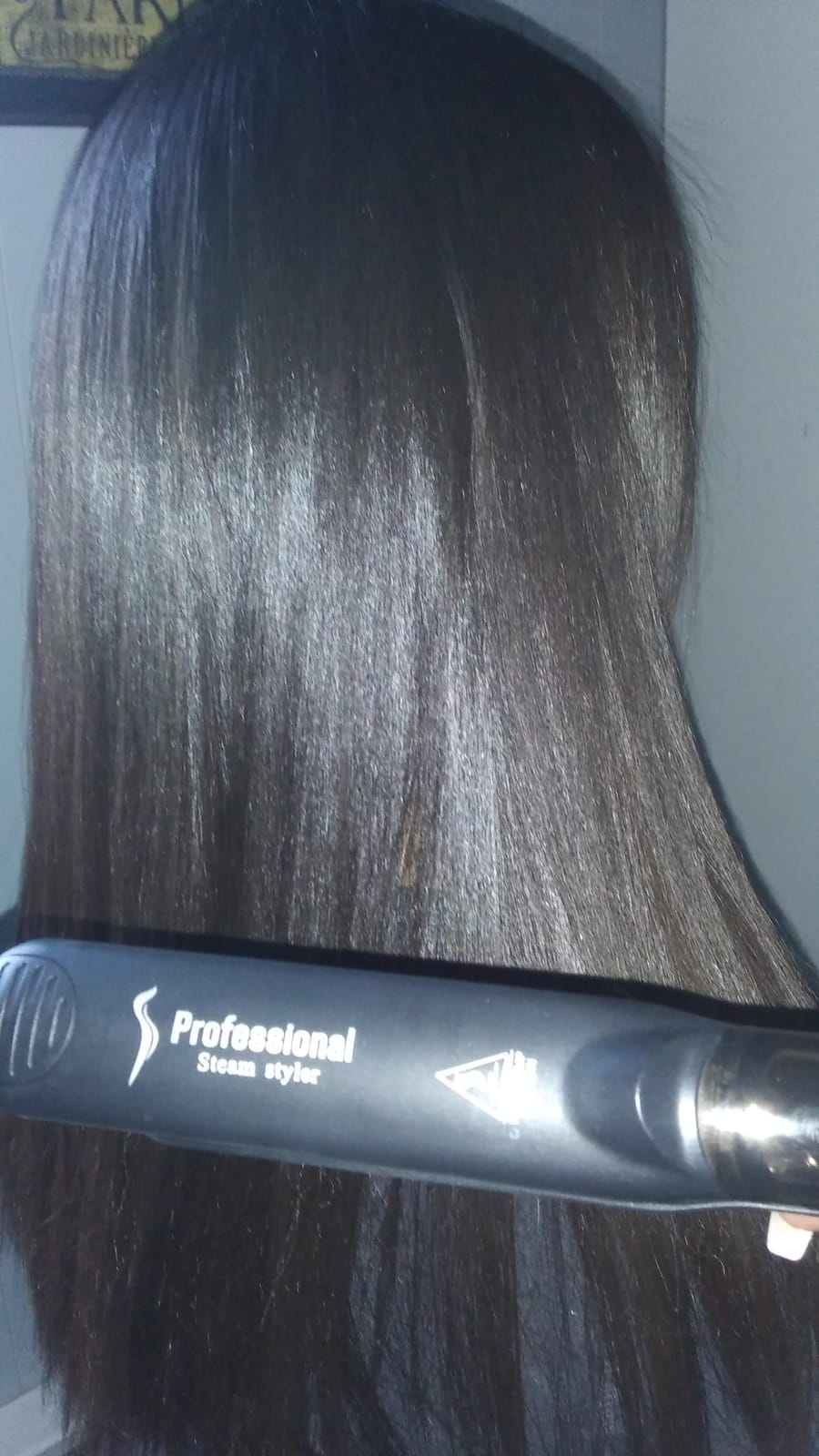 DORISILK Steam Straightener for Hair, Professional Steam Flat Iron Salon Ceramic Tourmaline Vapor Steam Ionic Straightening Iron 2 in 1 Hair Straightener and Curler Dual Voltage Adjustable Temp customer photo 2